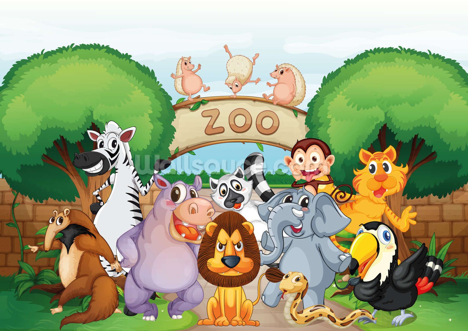 con Animali in Stile Cartoon, 1440x900 720p, Laptop