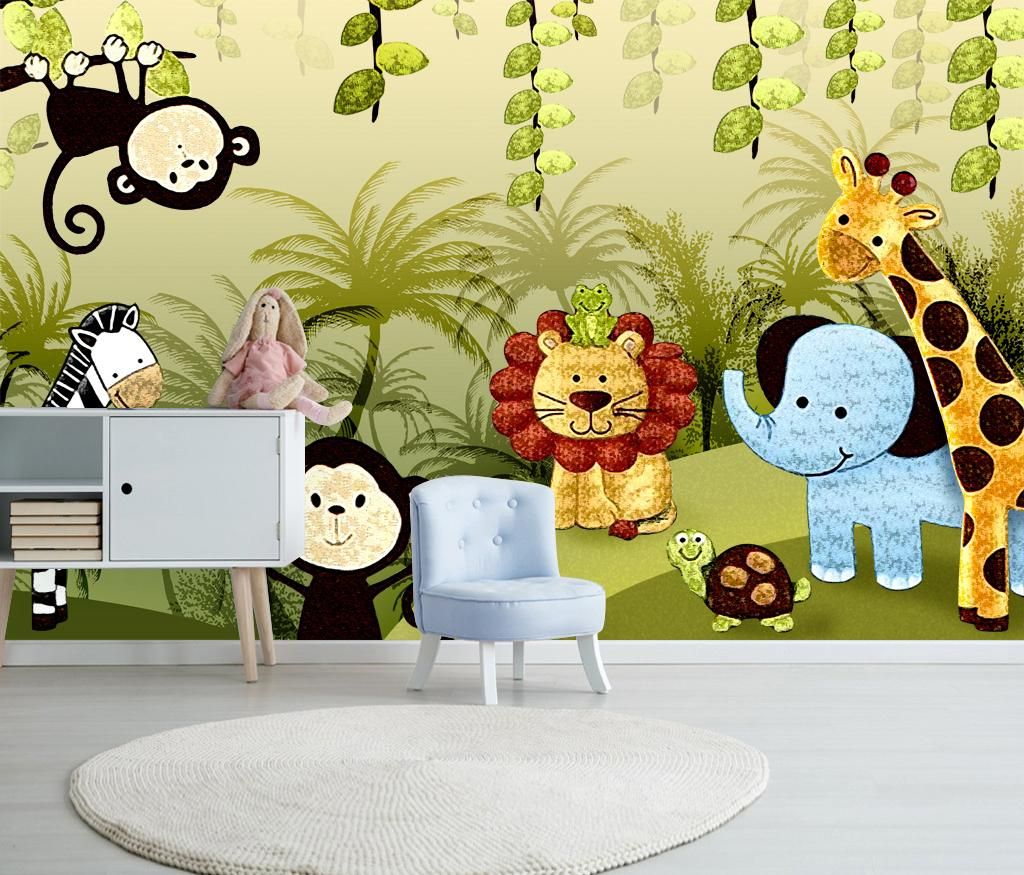 animali giungla cartoon cornice, 5277x7087 Full HD Verticale, iPhone