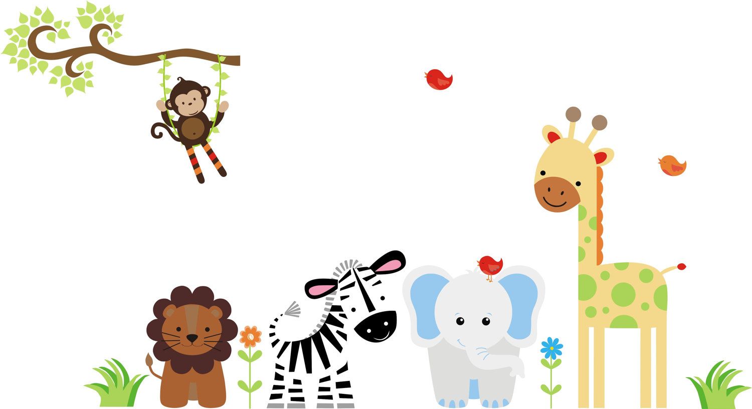 Animali giungla cartoon bambini, 1024x875 HD, Desktop