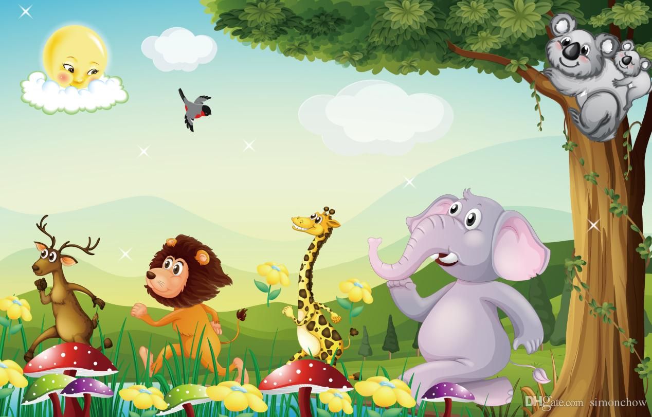 Animali cartoon nella giungla, 1600x1236 HD Ready, Desktop