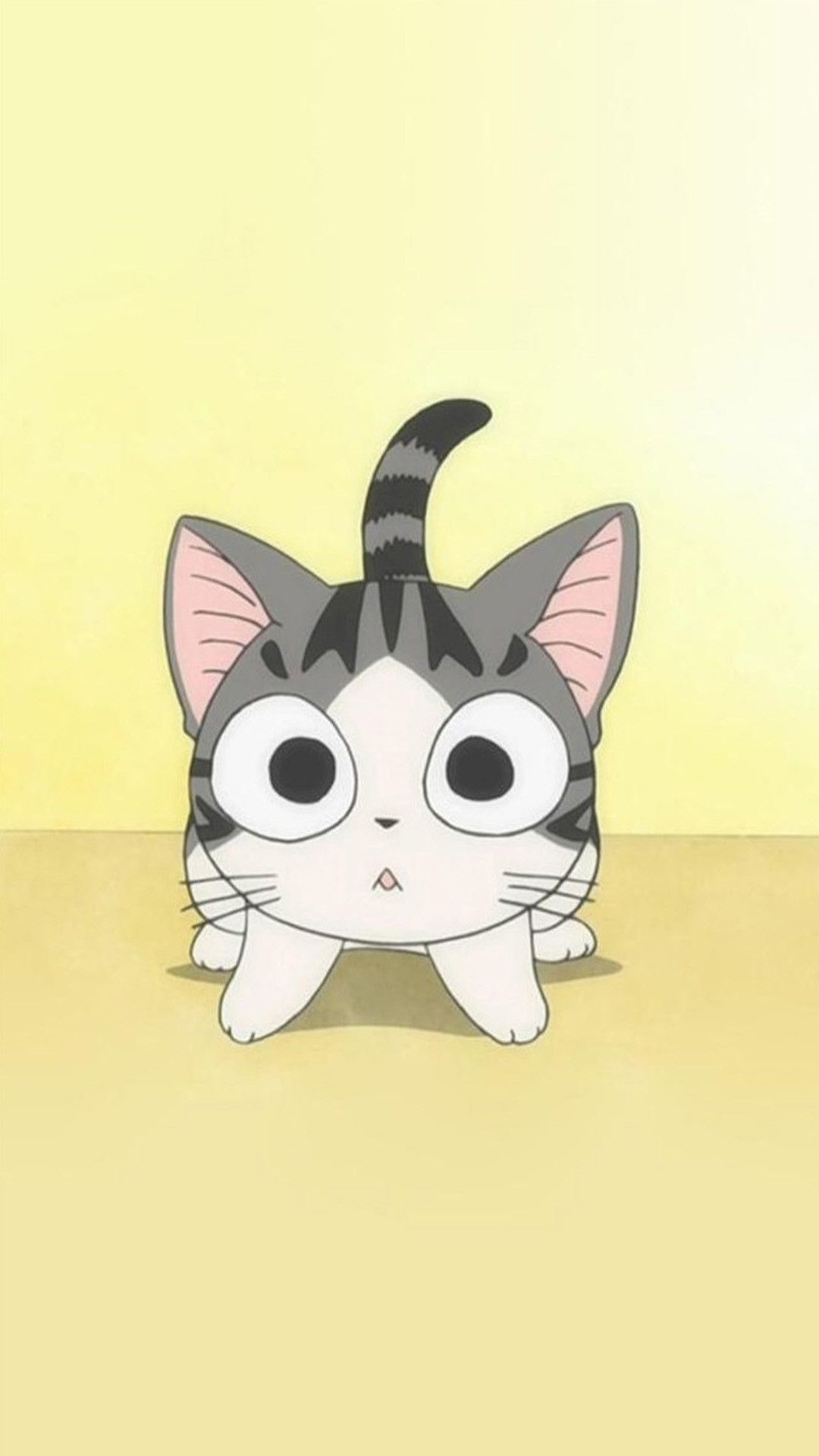Gattino cartone animato occhi grandi, 1080x1920 Full HD Verticale, Smartphone