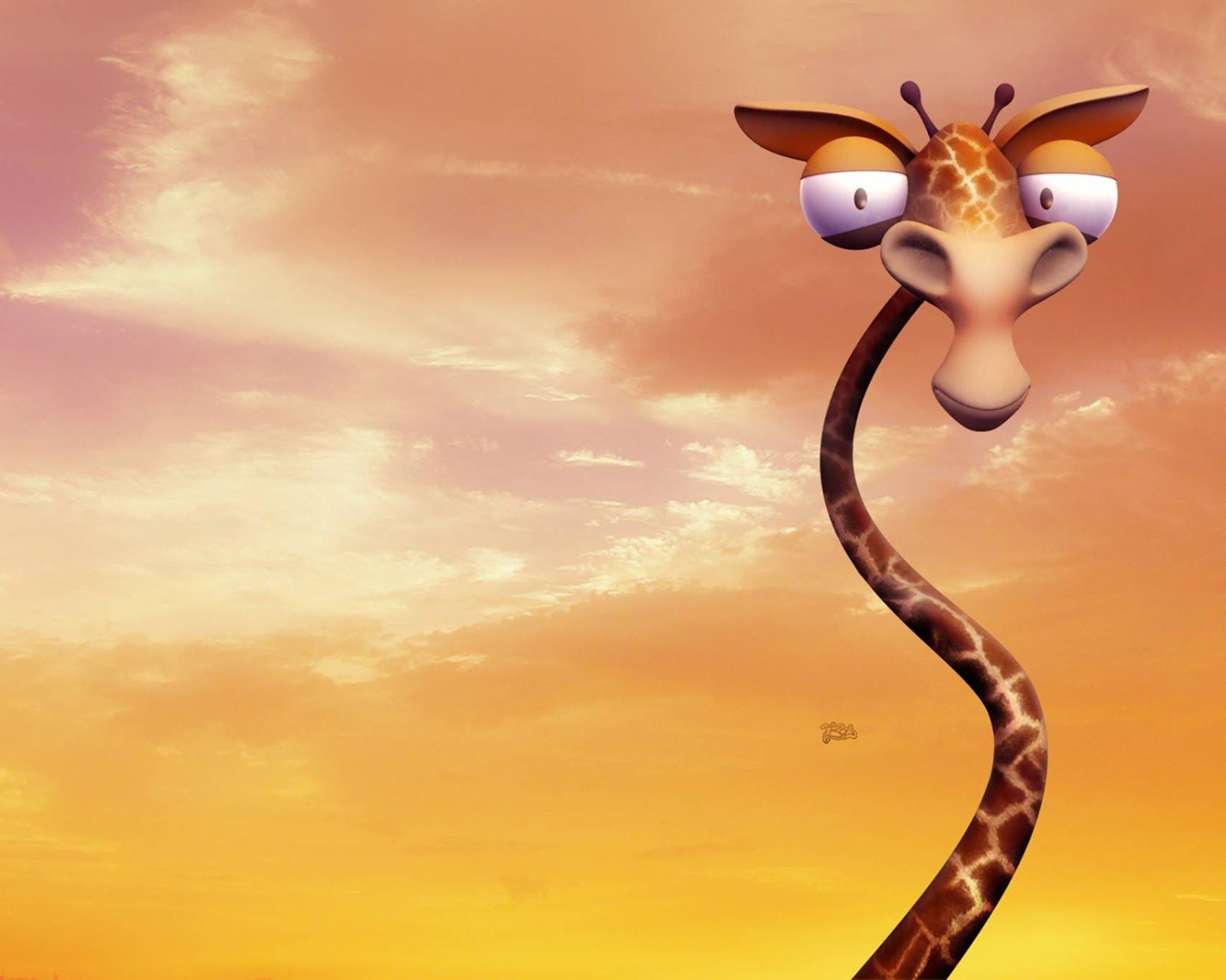 Giraffa cartone collo lungo, 1600x1279 HD, ROG Asus Laptop