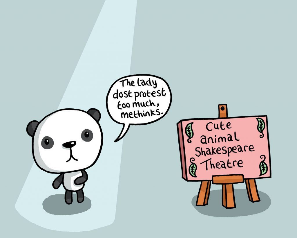 Panda cartone teatro Shakespeare, 1024x819 HD, Desktop