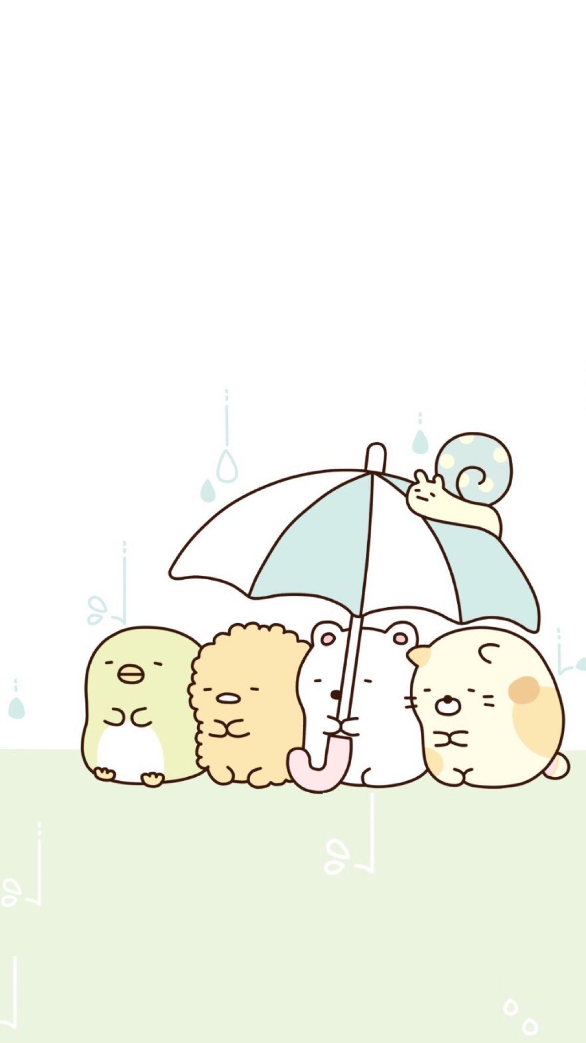 Sumikko Gurashi sotto ombrello, 1200x2134 Verticale, Telefono