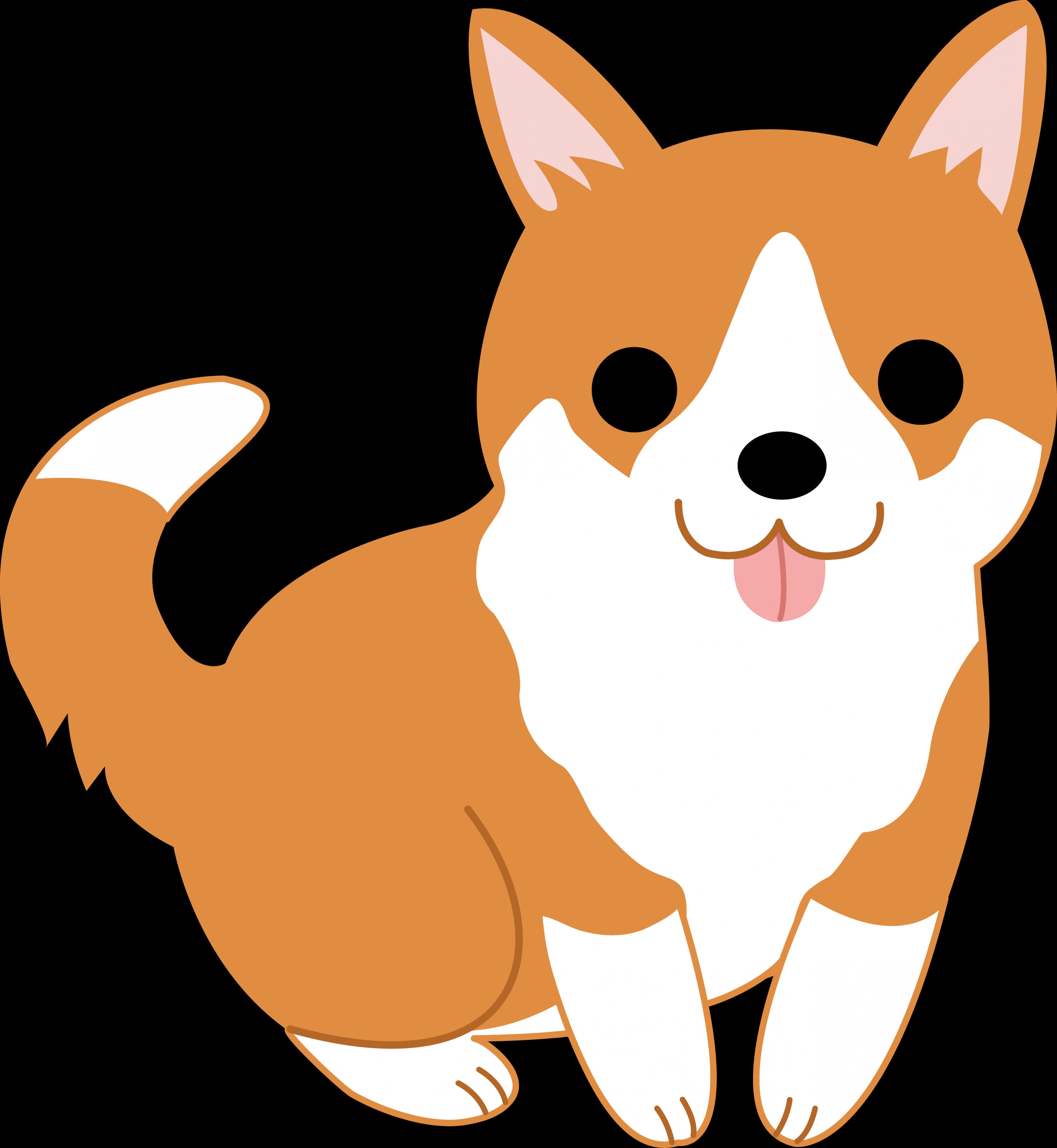 Cane corgi cartone arancione, 5398x5863 Full HD Verticale, iPhone