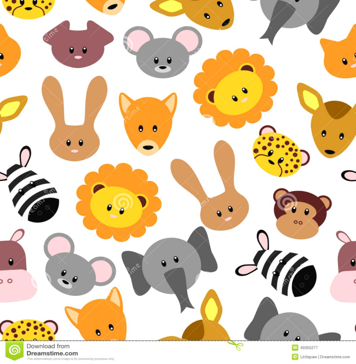 Facce animali cartoon colorati, 1222x1251 Full HD Verticale, Smartphone