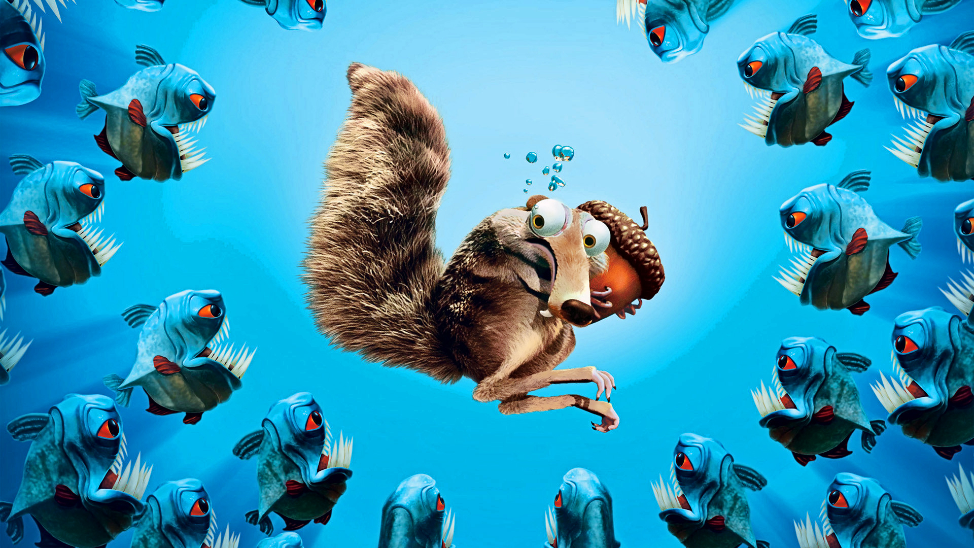 Scrat scoiattolo Ice Age pesci, 1920x1080 Full HD, PC Desktop
