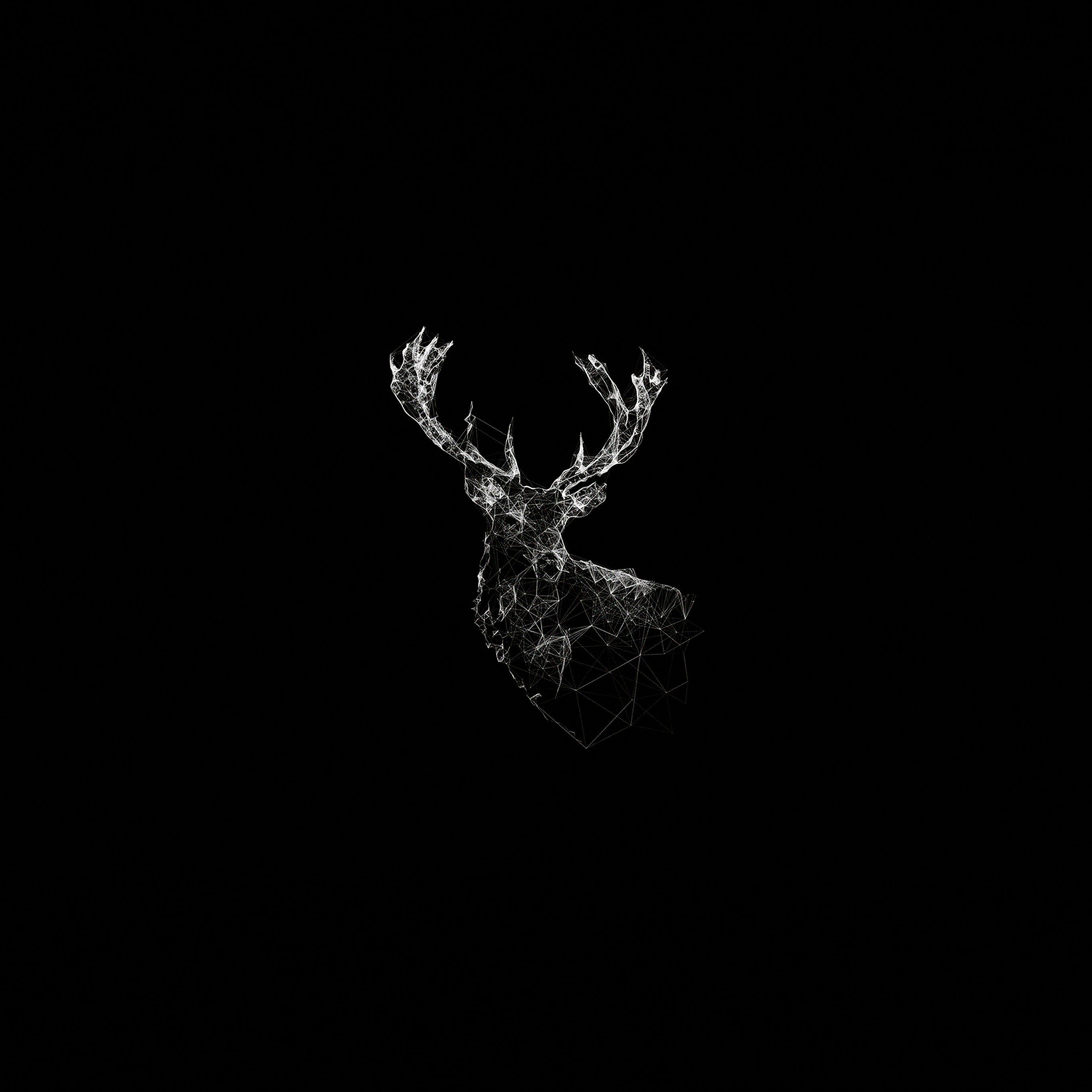 Cervo scuro low poly, 2732x2732 2K, PC