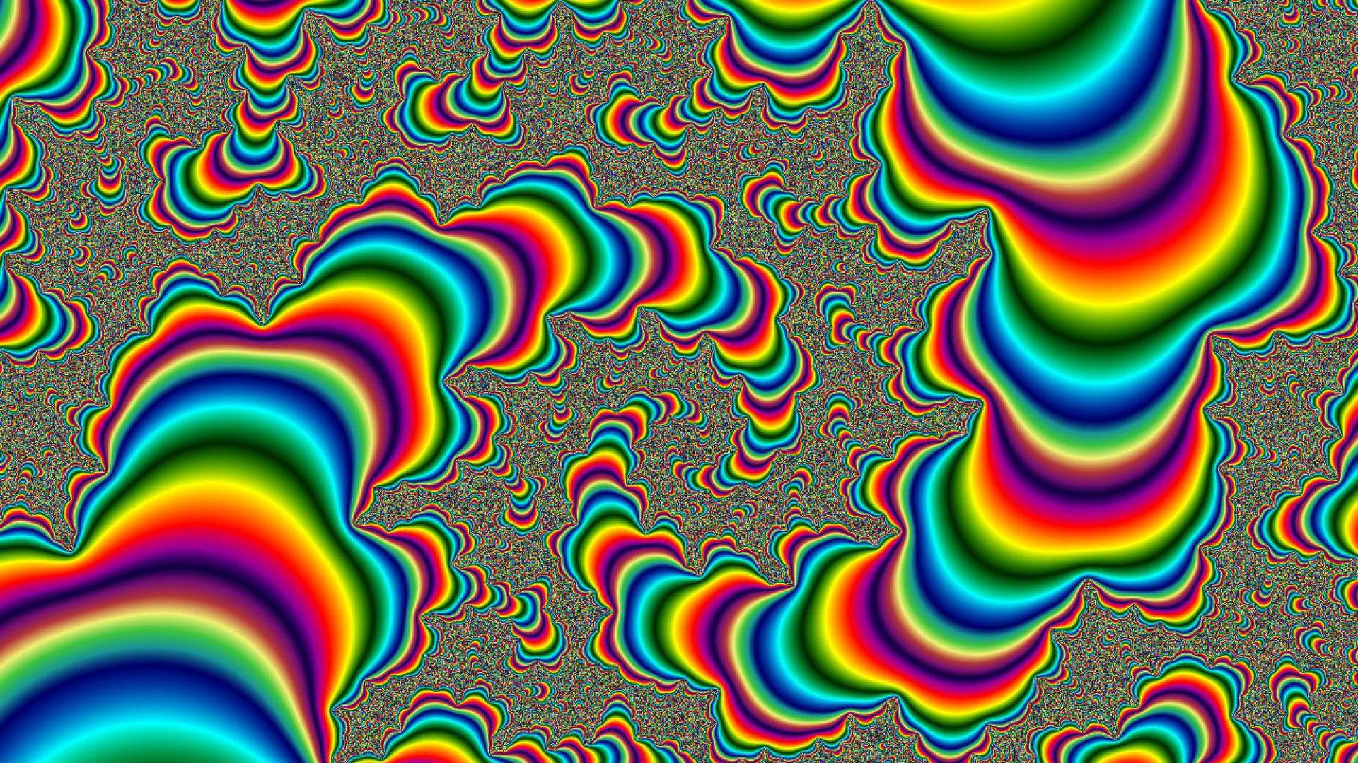 Illusione ottica psichedelica arcobaleno, sfondi Animati, 1200x1200 HD, Desktop