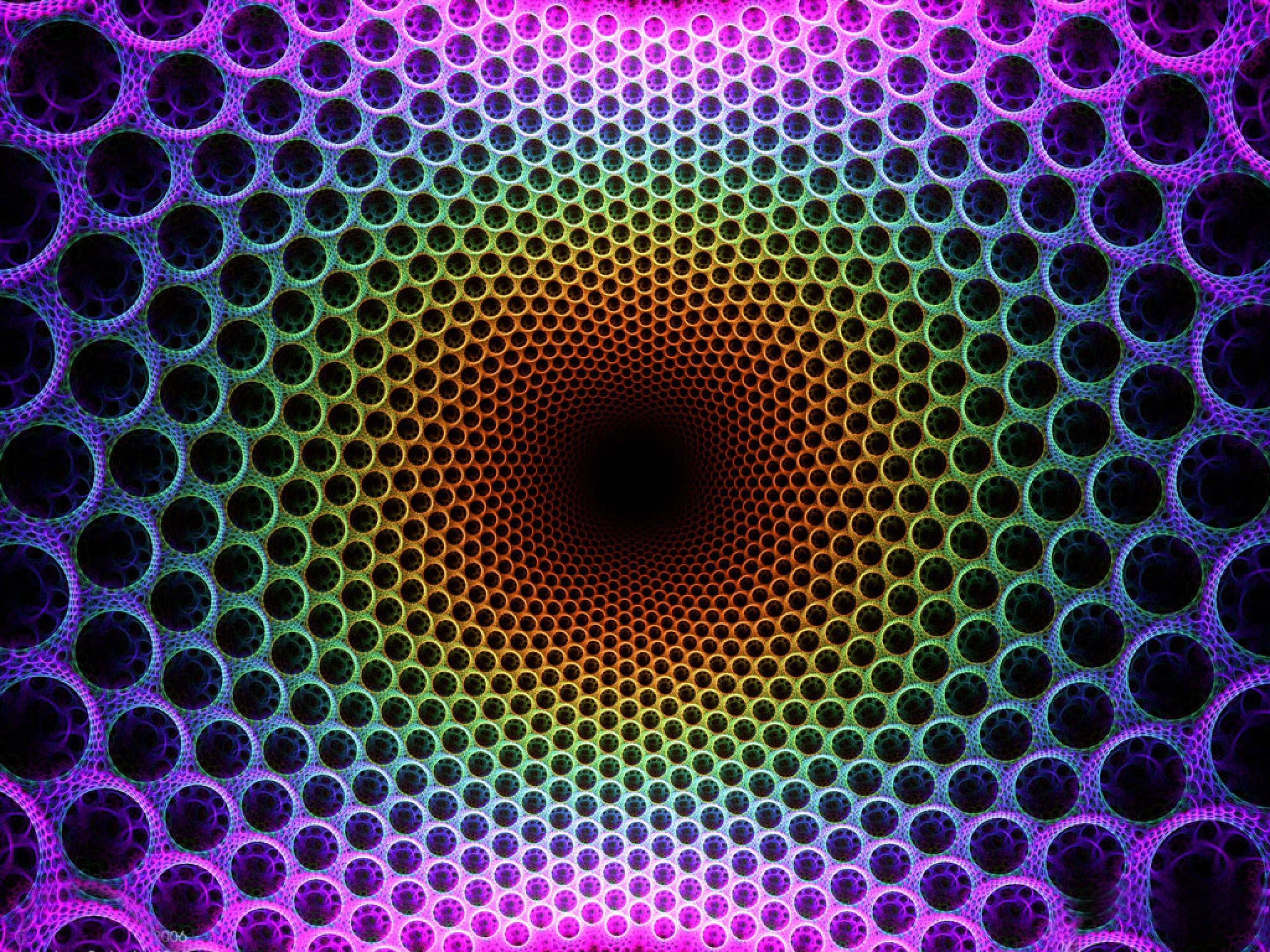 Frattale astratto luci blu-verdi, sfondi Animati, 3000x2000 2K, Desktop
