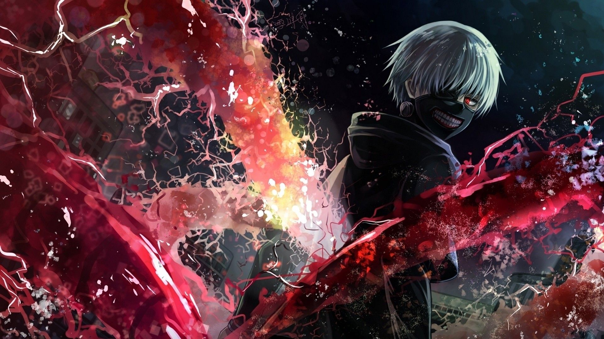 Tokyo Ghoul Kaneki maschera, anime, 1920x1080 Full HD, Laptop