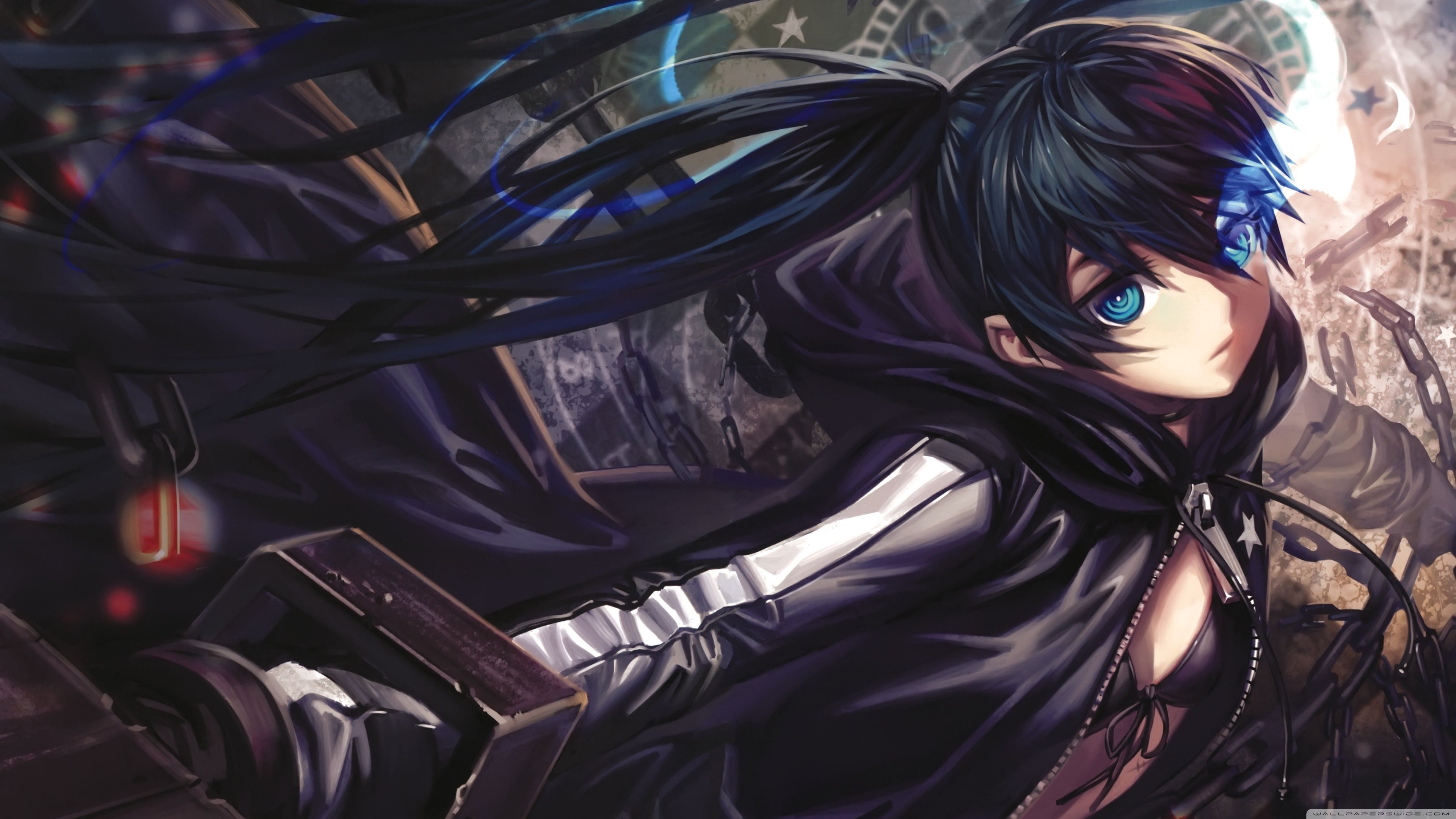 Personaggio anime capelli neri mantello, 3840x2160 4K Ultra HD, Monitor 4K