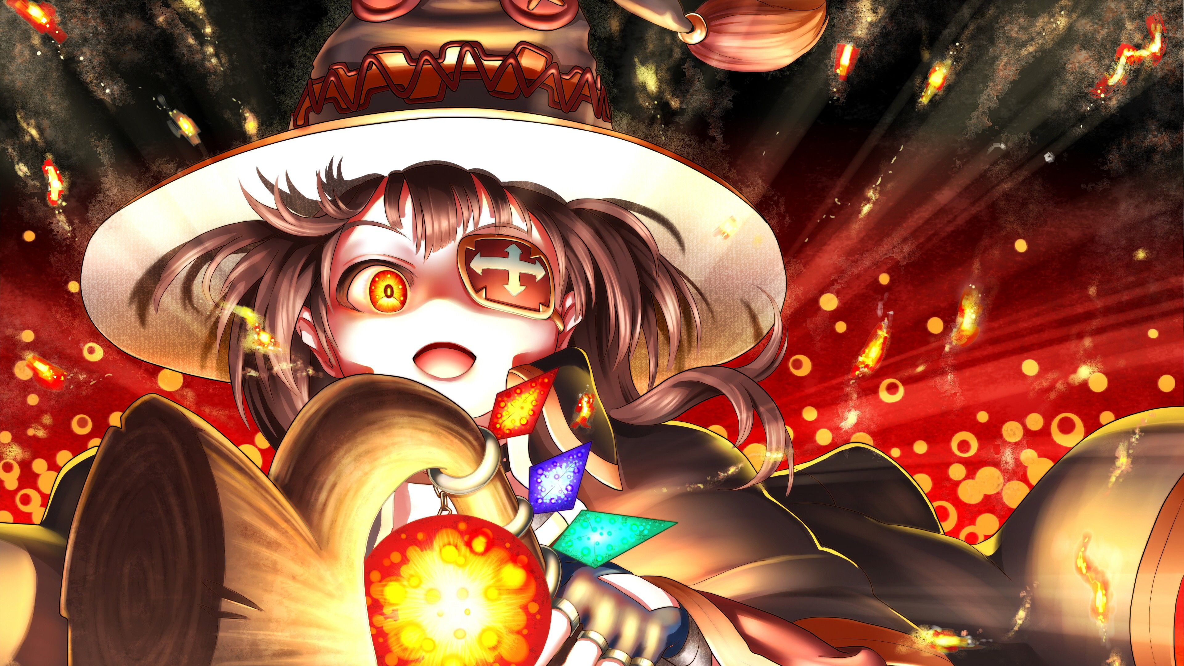 Megumin Konosuba magia esplosione, 3840x2160 4K, Desktop 4K