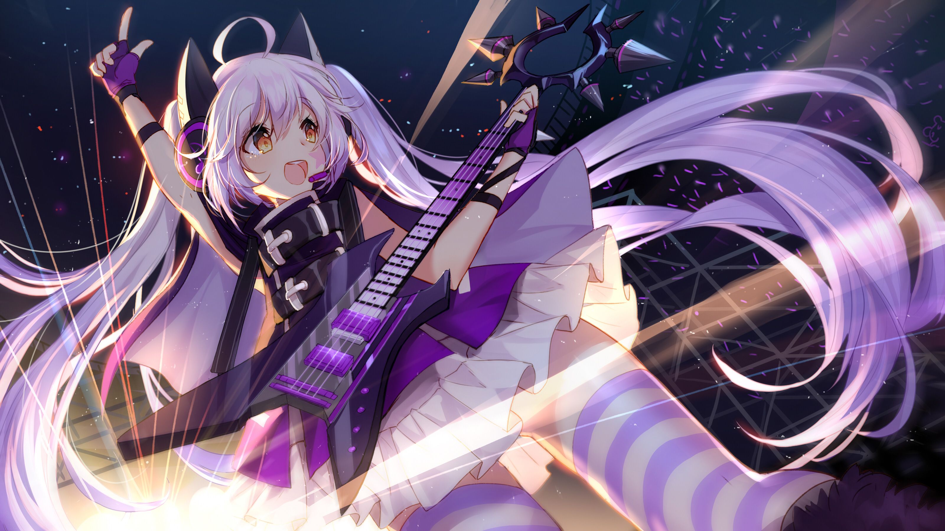 Ragazza anime chitarra concerto, 3200x1800 WQXGA, Desktop