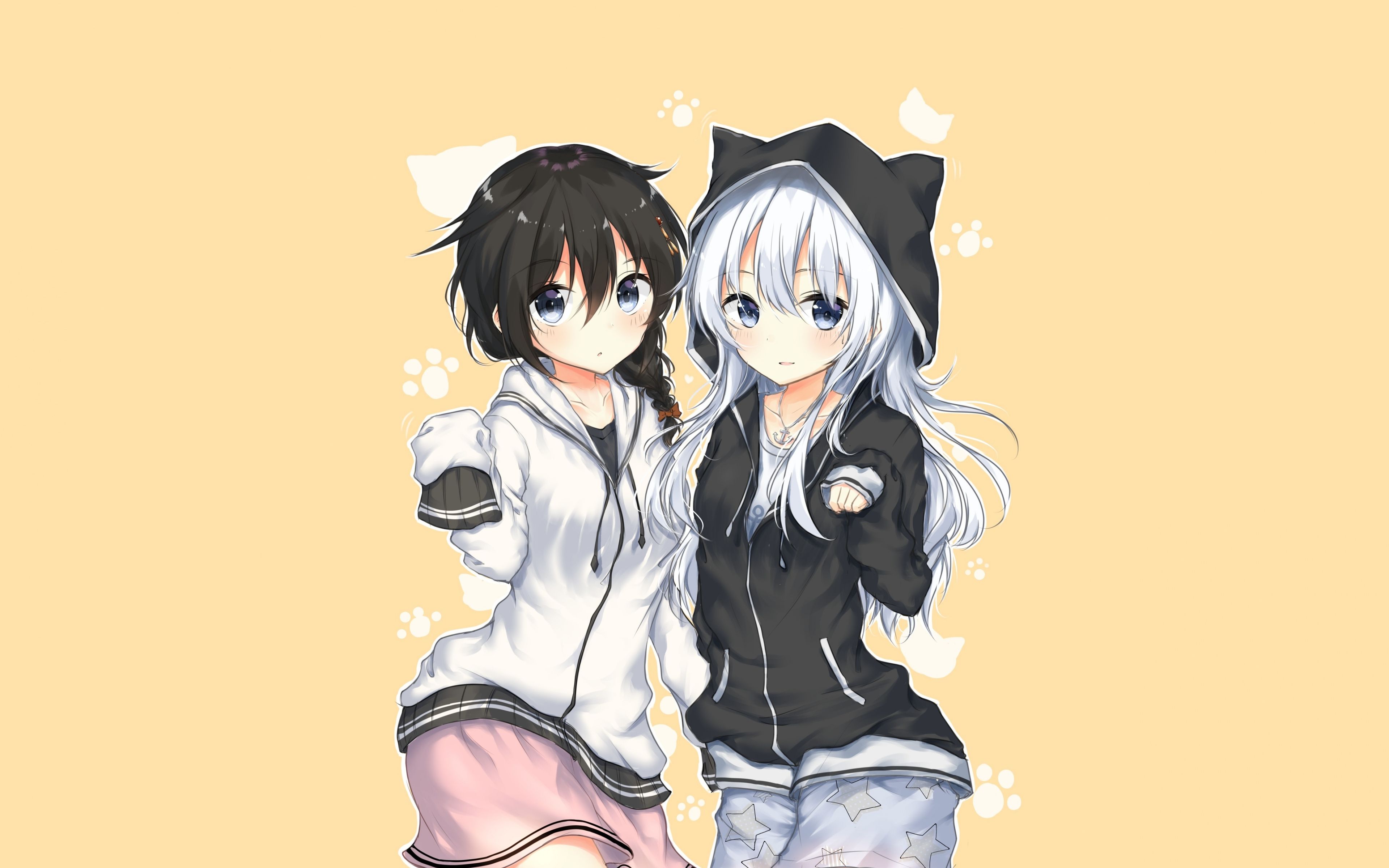 Shigure e Hibiki anime girls, 3840x2400 4K, Desktop 4K