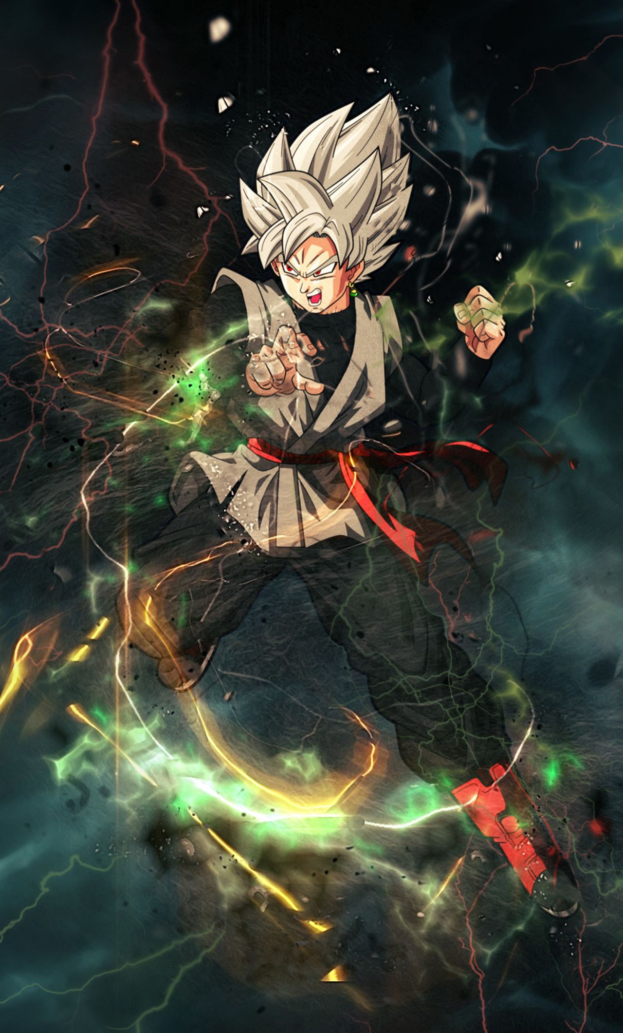 Goku Black Dragon Ball Super, anime di Akira Toriyama, 1280x2120 Full HD Verticale, iPhone