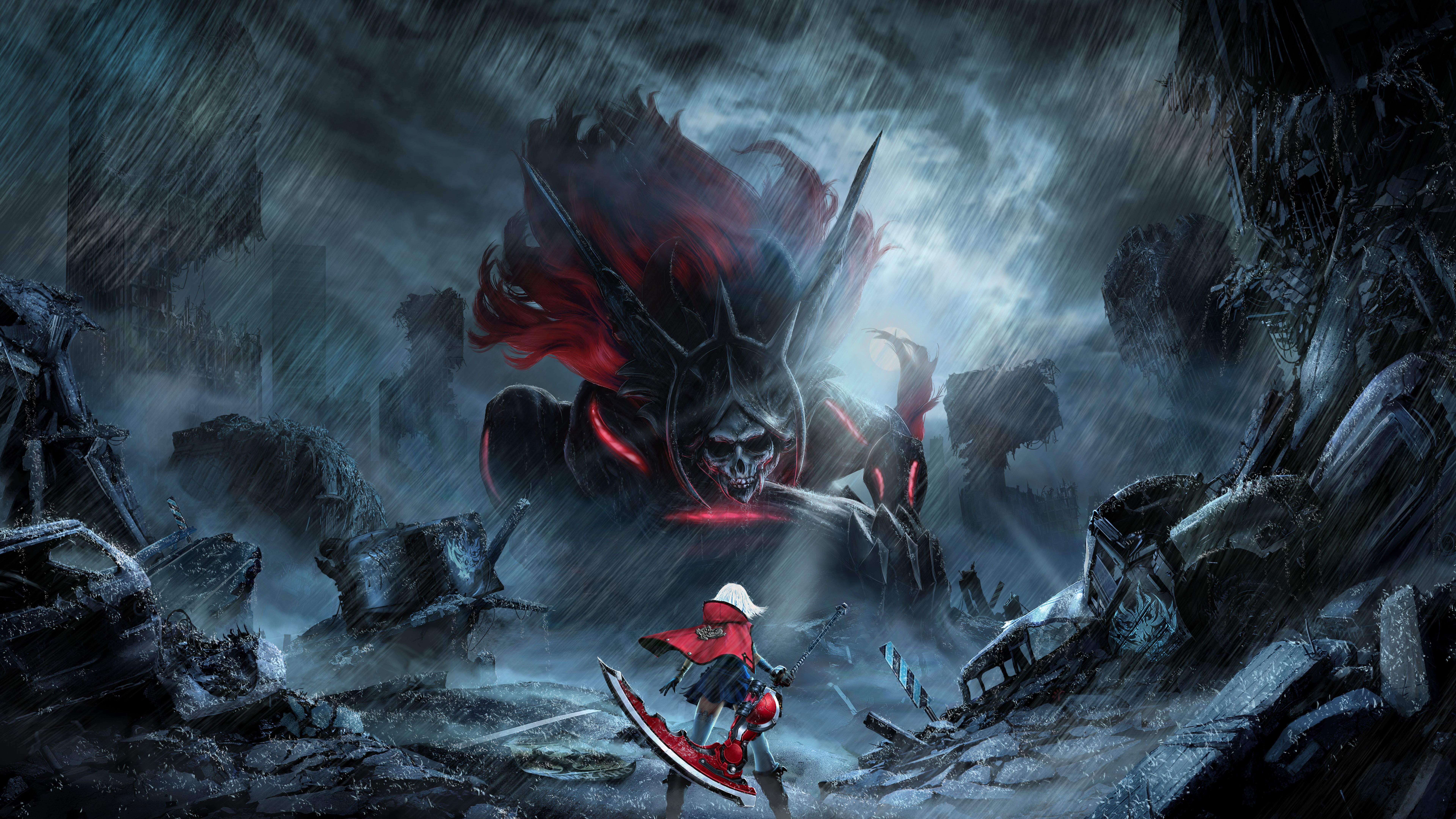 Ruby RWBY contro mostro oscuro, 7680x4320 4K Ultra HD, Smart TV 4K