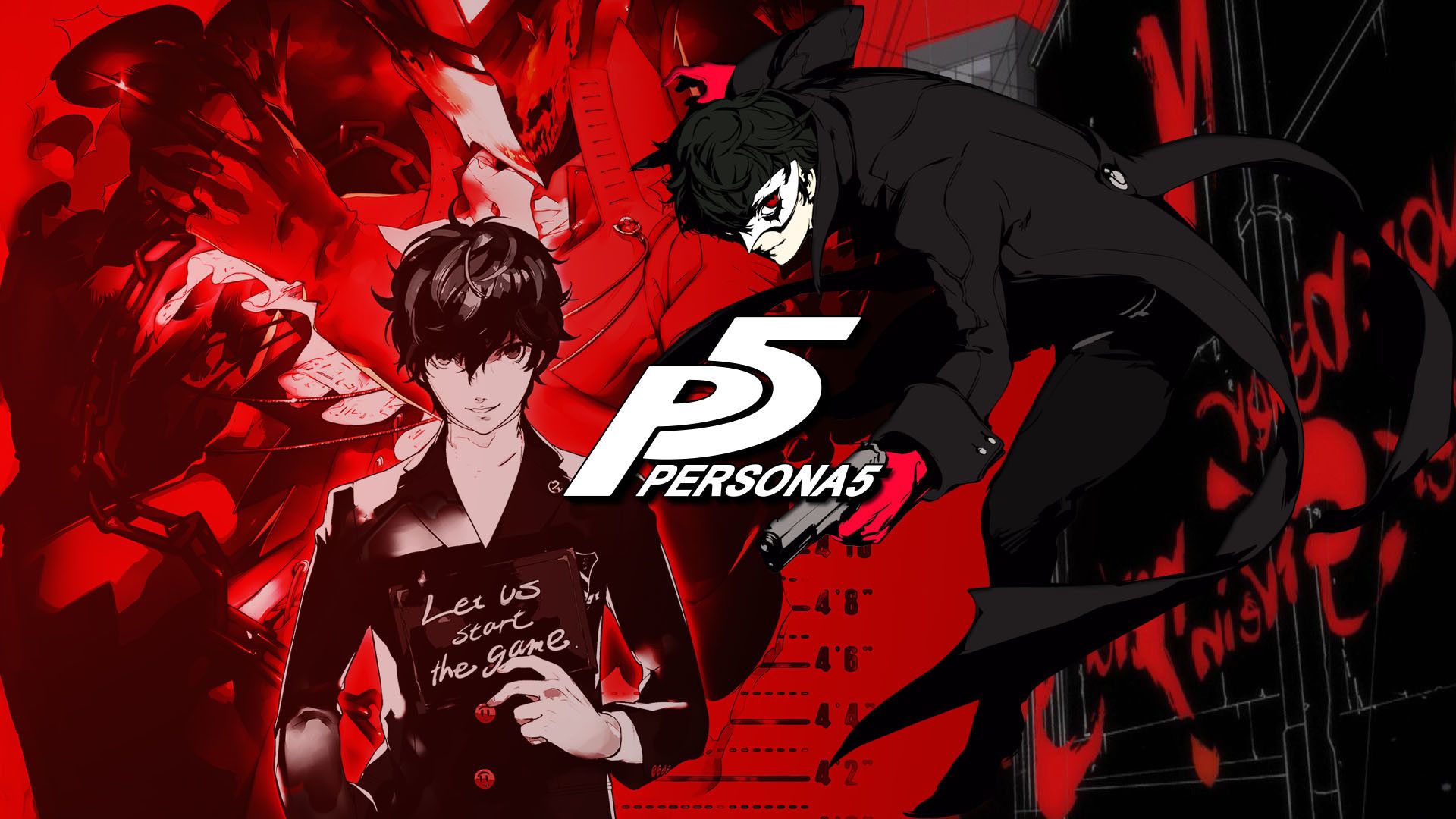 Persona 5 protagonista rosso nero, 1920x1080 1080p, Laptop