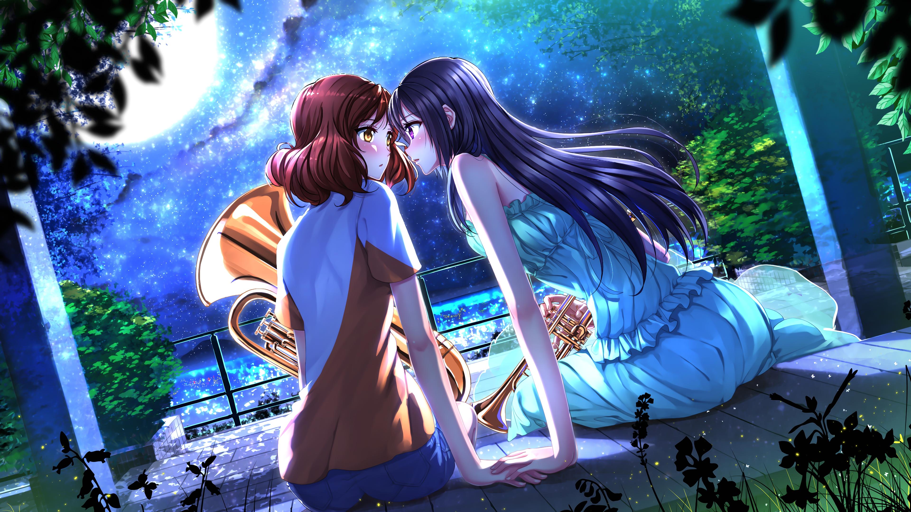 Coppia anime sotto stelle, 3840x2160 4K Ultra HD, Monitor 4K