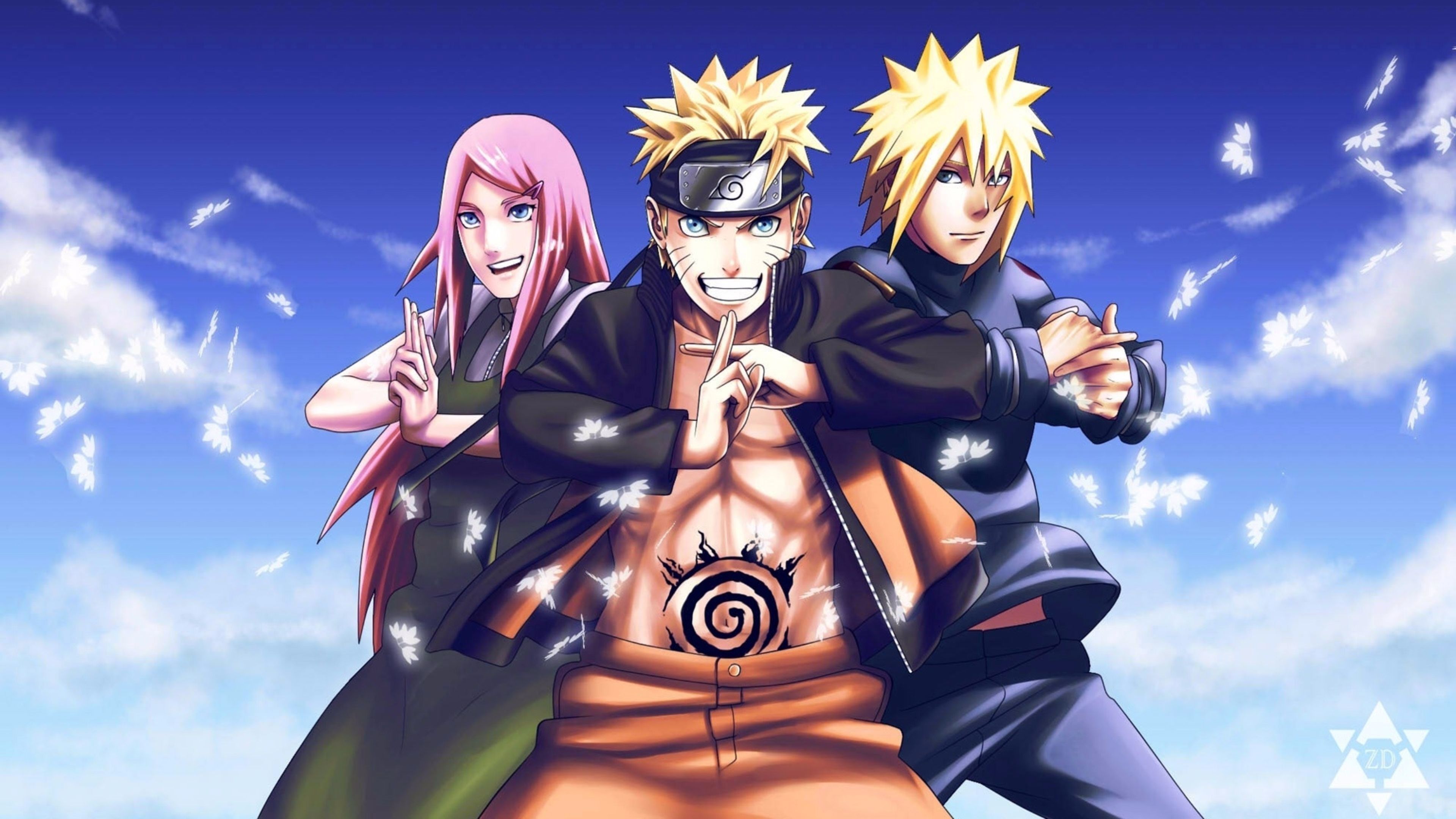 Naruto Sakura Minato anime, 3840x2160 UHD, Monitor 4K
