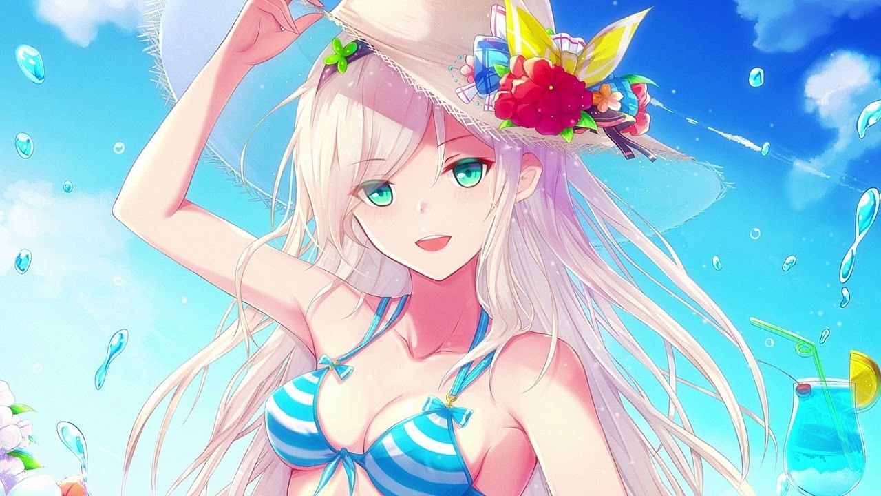 Ragazza anime con cappello estivo, 1280x720 720p, iMac