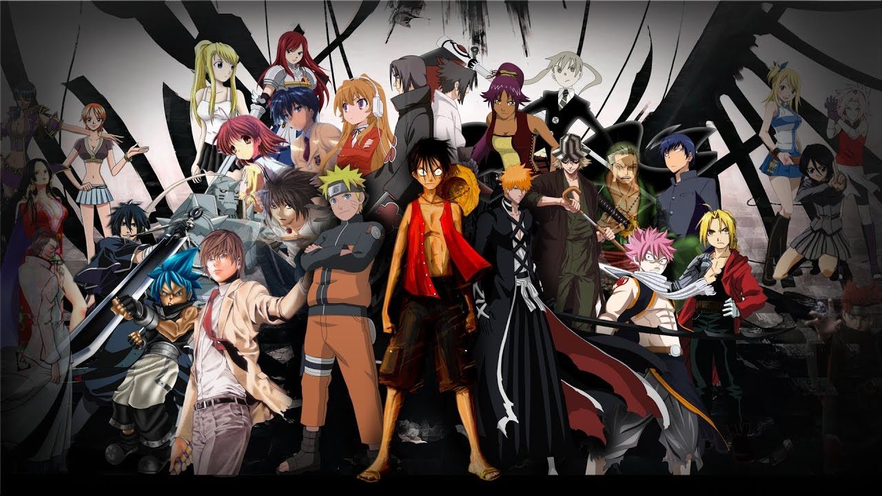 Collage personaggi anime famosi, 1280x720 720p, PC