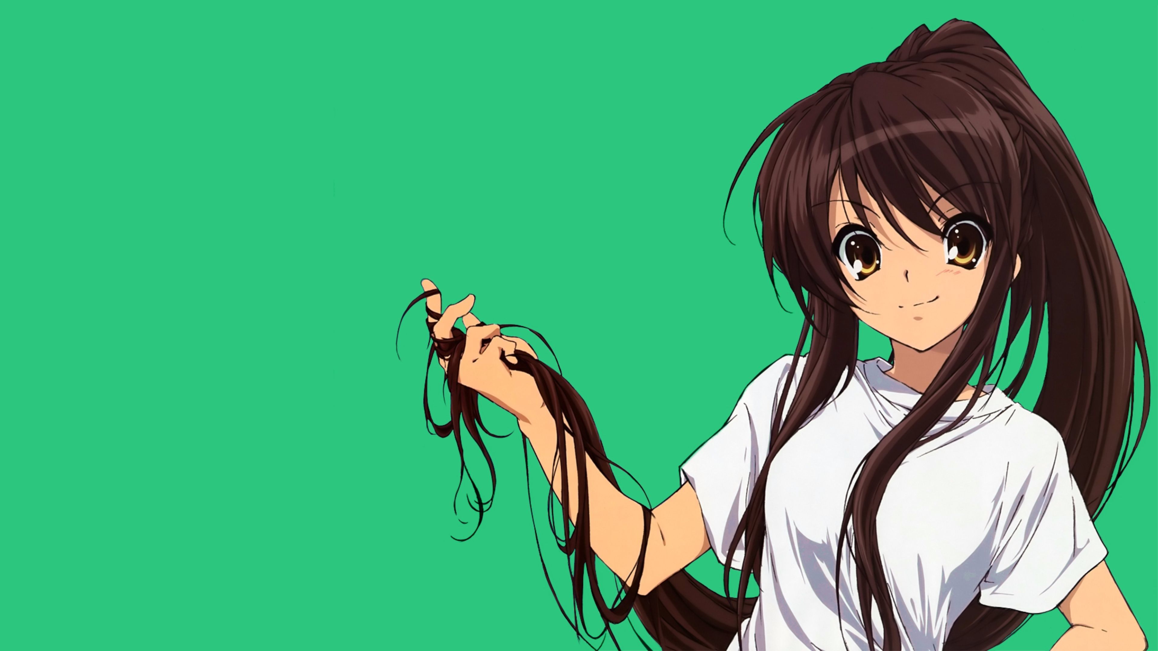 Personaggio anime capelli castani, 3840x2160 4K, Monitor 4K