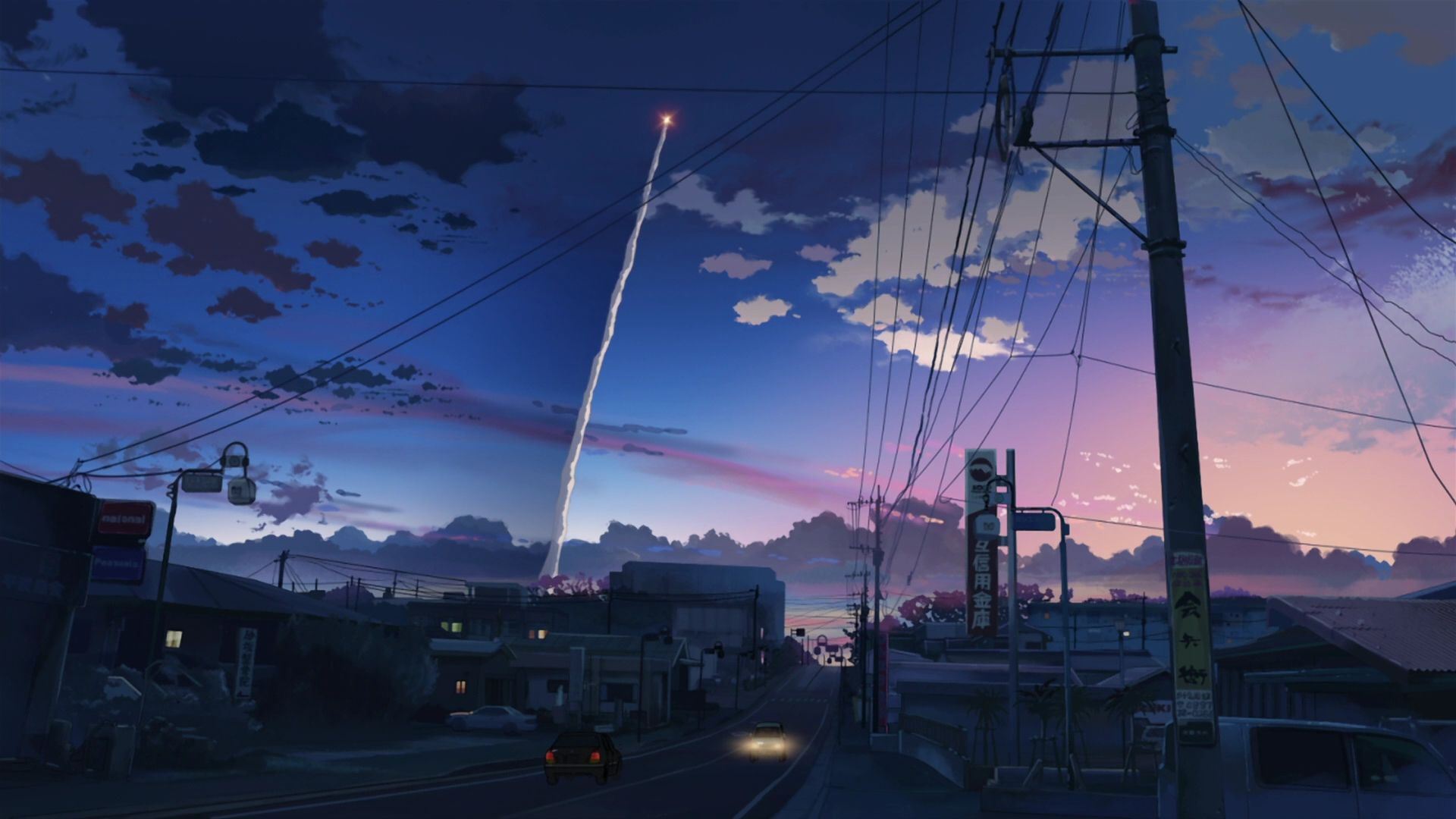 Cometa cielo notturno anime, 1920x1080 Full HD, PC Desktop