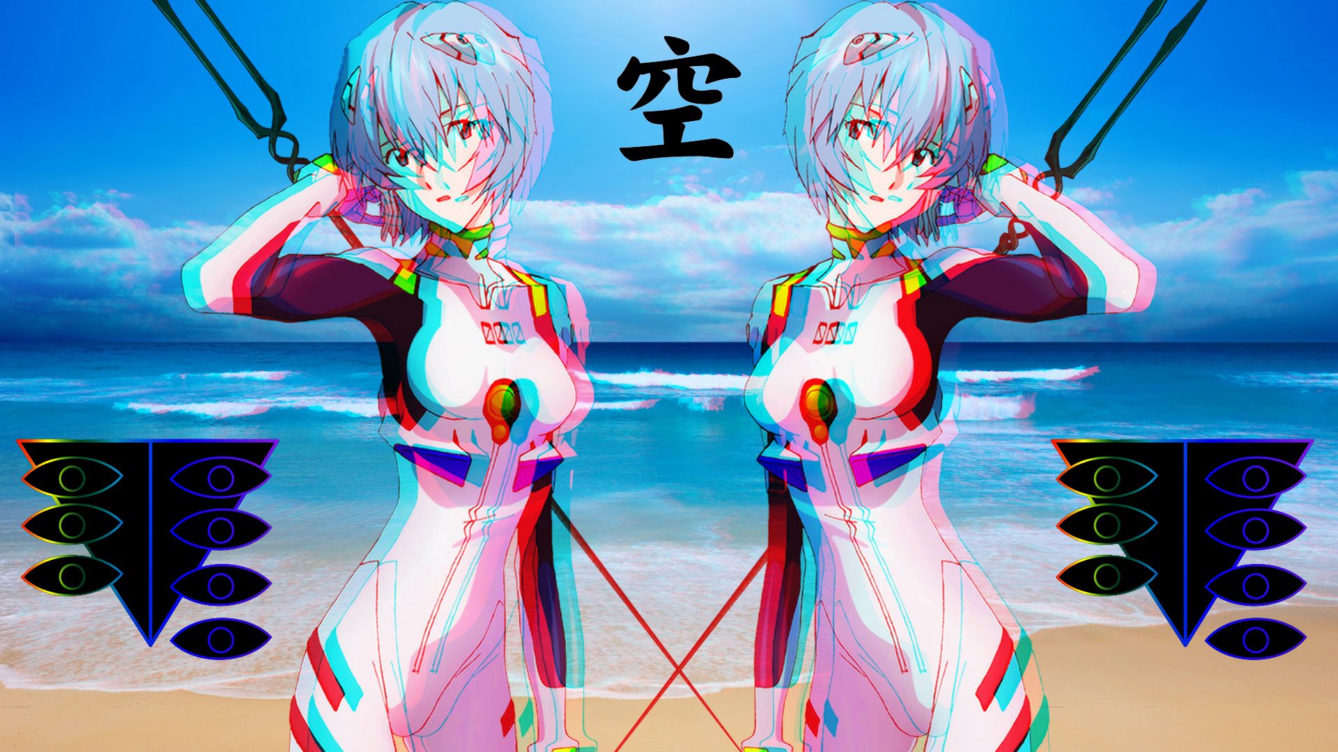 Personaggio anime vaporwave stile retro, 1920x1080 1080p, Desktop