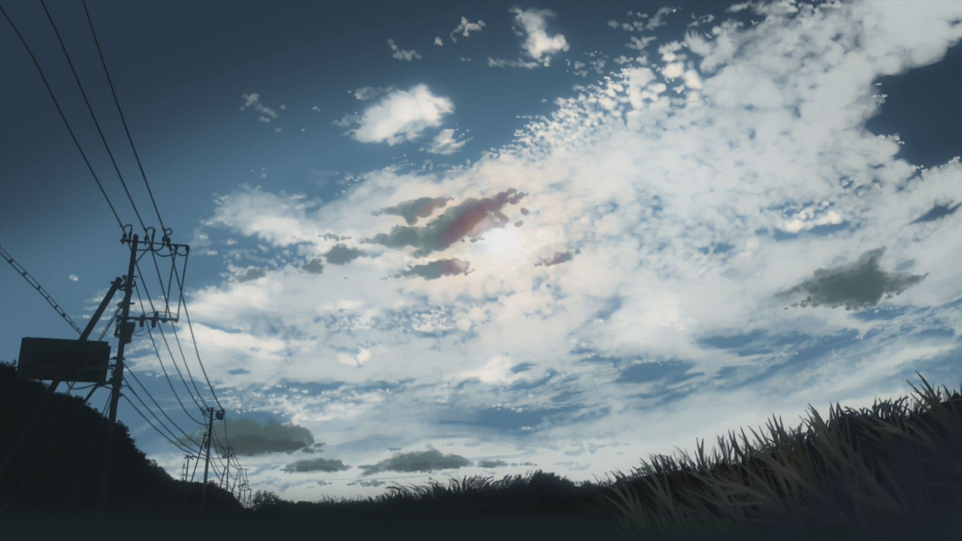 Cielo nuvoloso con linee elettriche, 1920x1080 Full HD 1080p, Desktop
