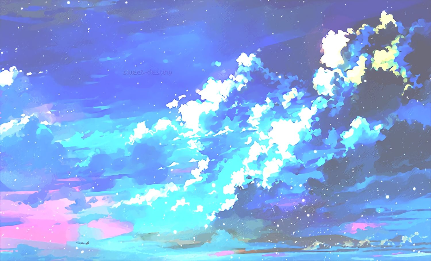 Cielo notturno nuvole colorate, 1500x909 HD, Desktop