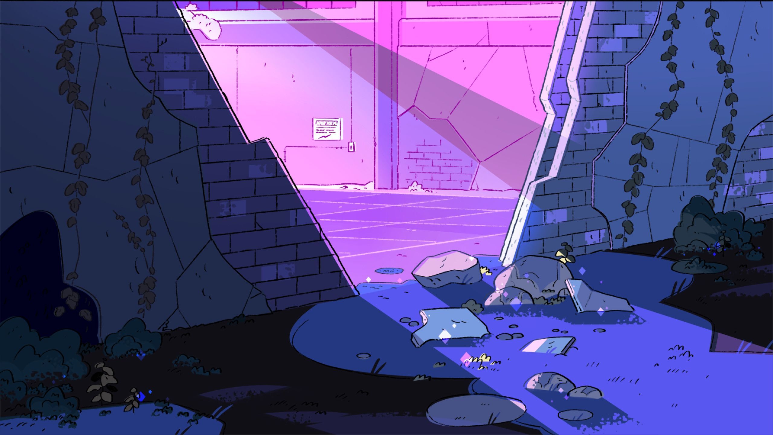 vicolo anime notturno viola, 2560x1442 1440p, Desktop