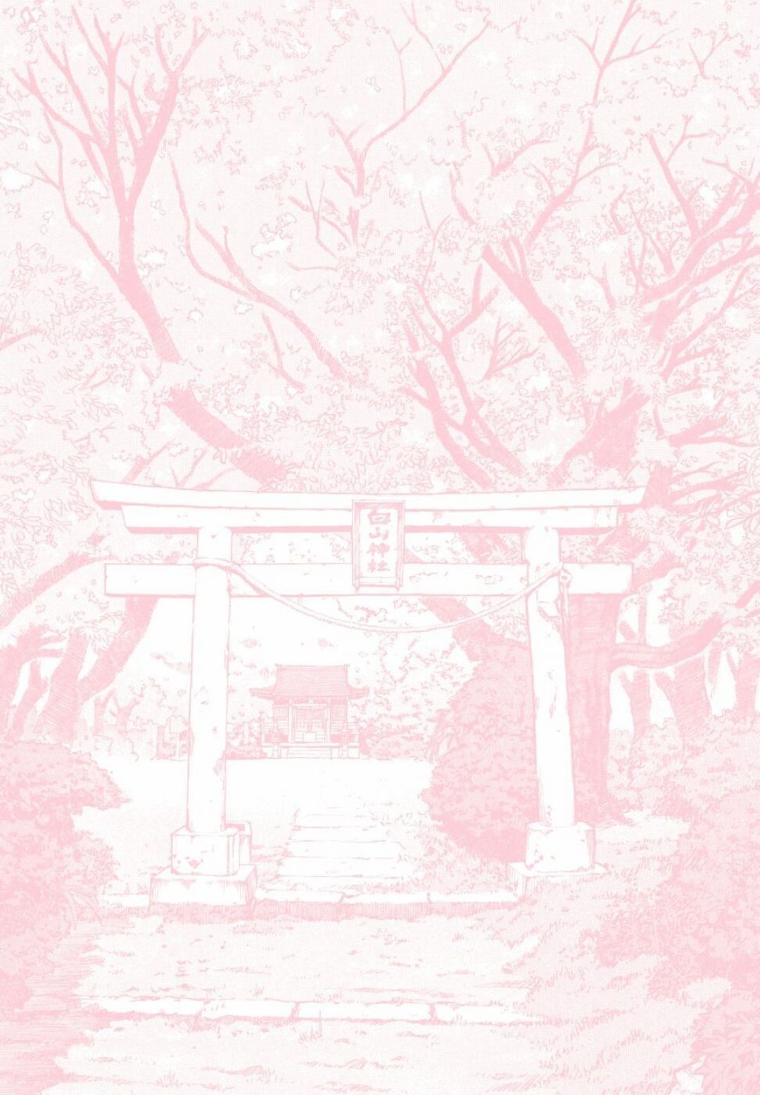 Torii giapponese ciliegi rosa pastello, 1080x1556 Full HD Verticale, iPhone
