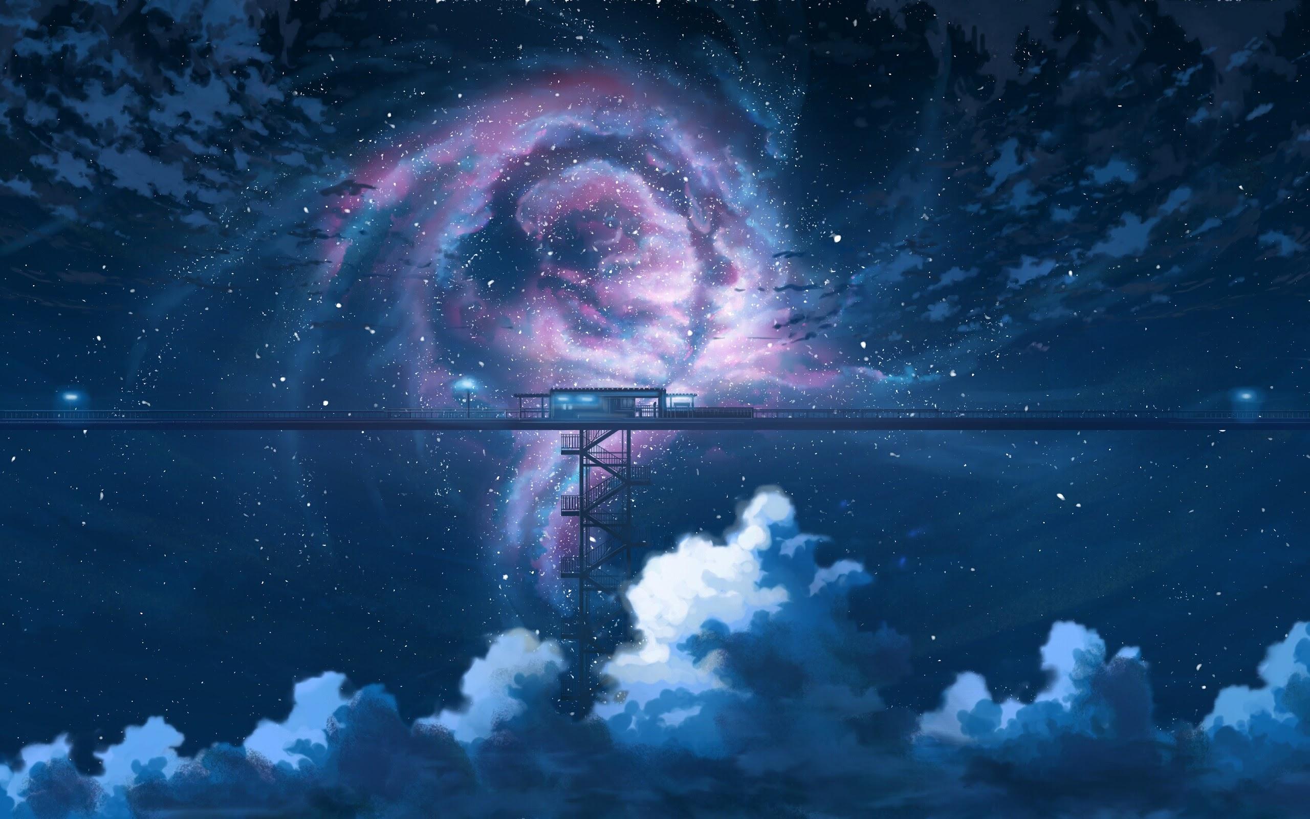 Galassia rosa notte oceano, 2560x1600 WQXGA, Desktop