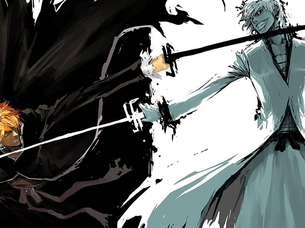 Ichigo Bleach spada duello, manga, 1024x768 HD, Desktop