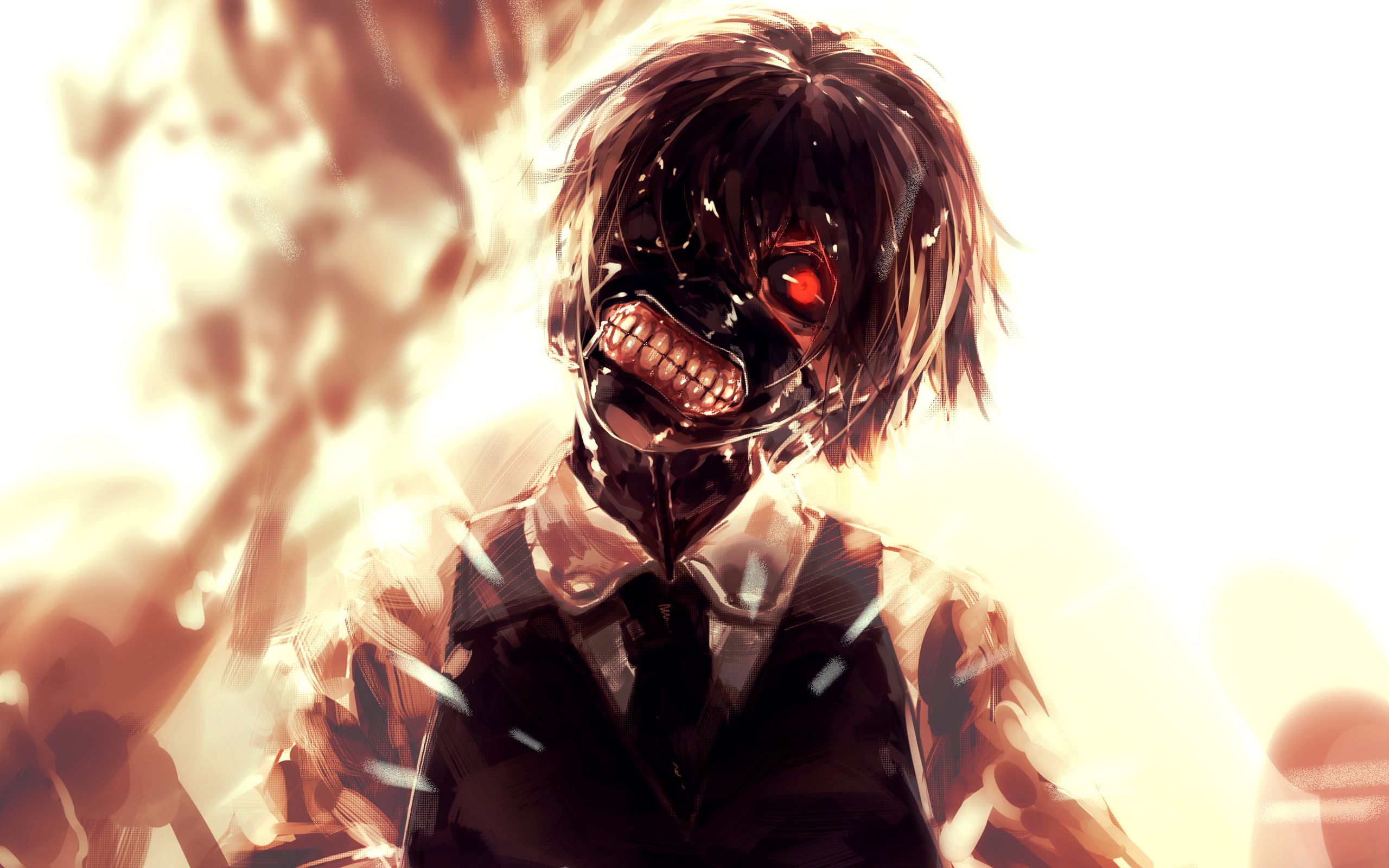 Kaneki Tokyo Ghoul maschera, anime, 2560x1600 2K, Laptop