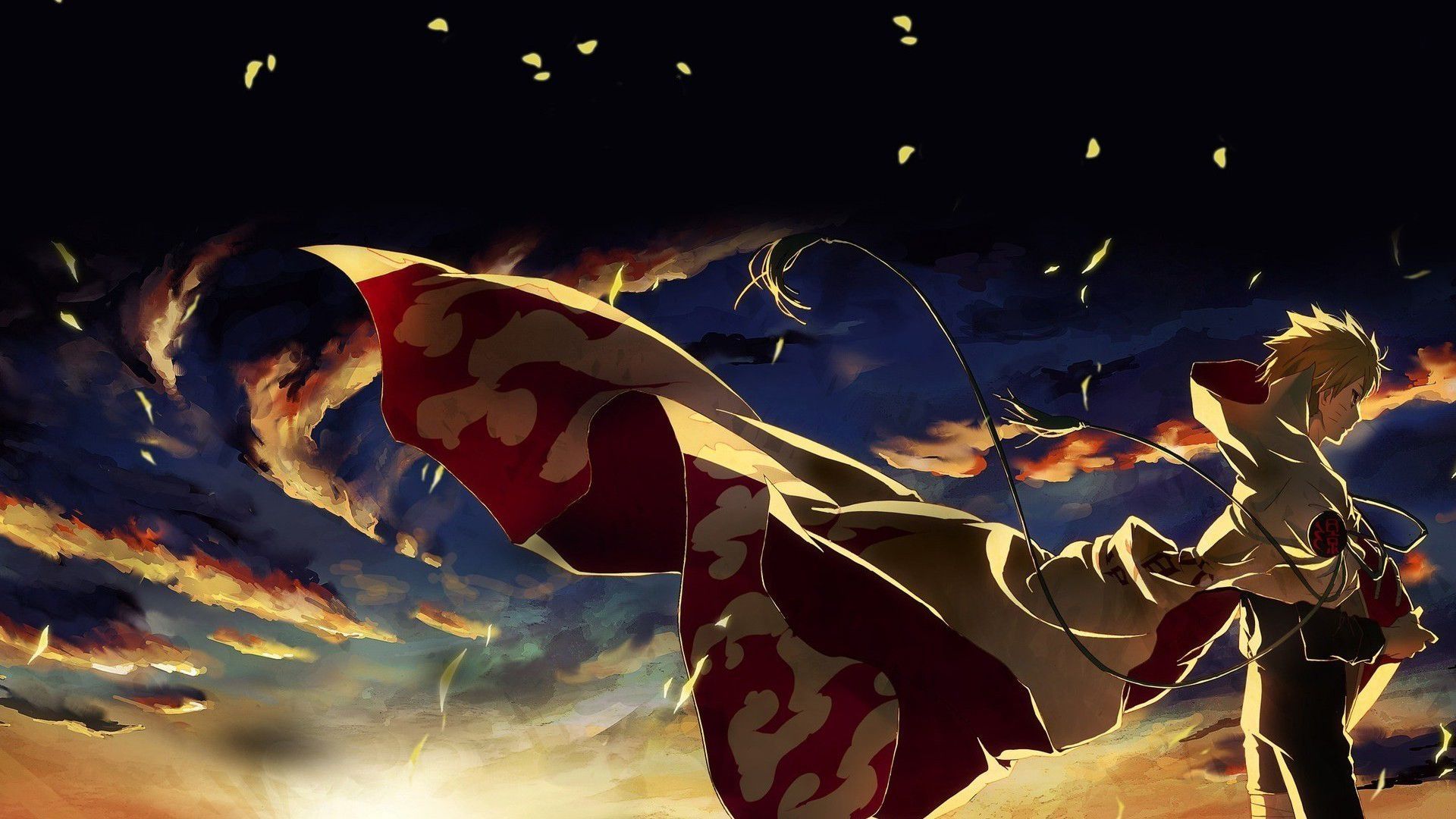Naruto mantello Hokage tramonto, Konoha, 1920x1080 1080p, PC