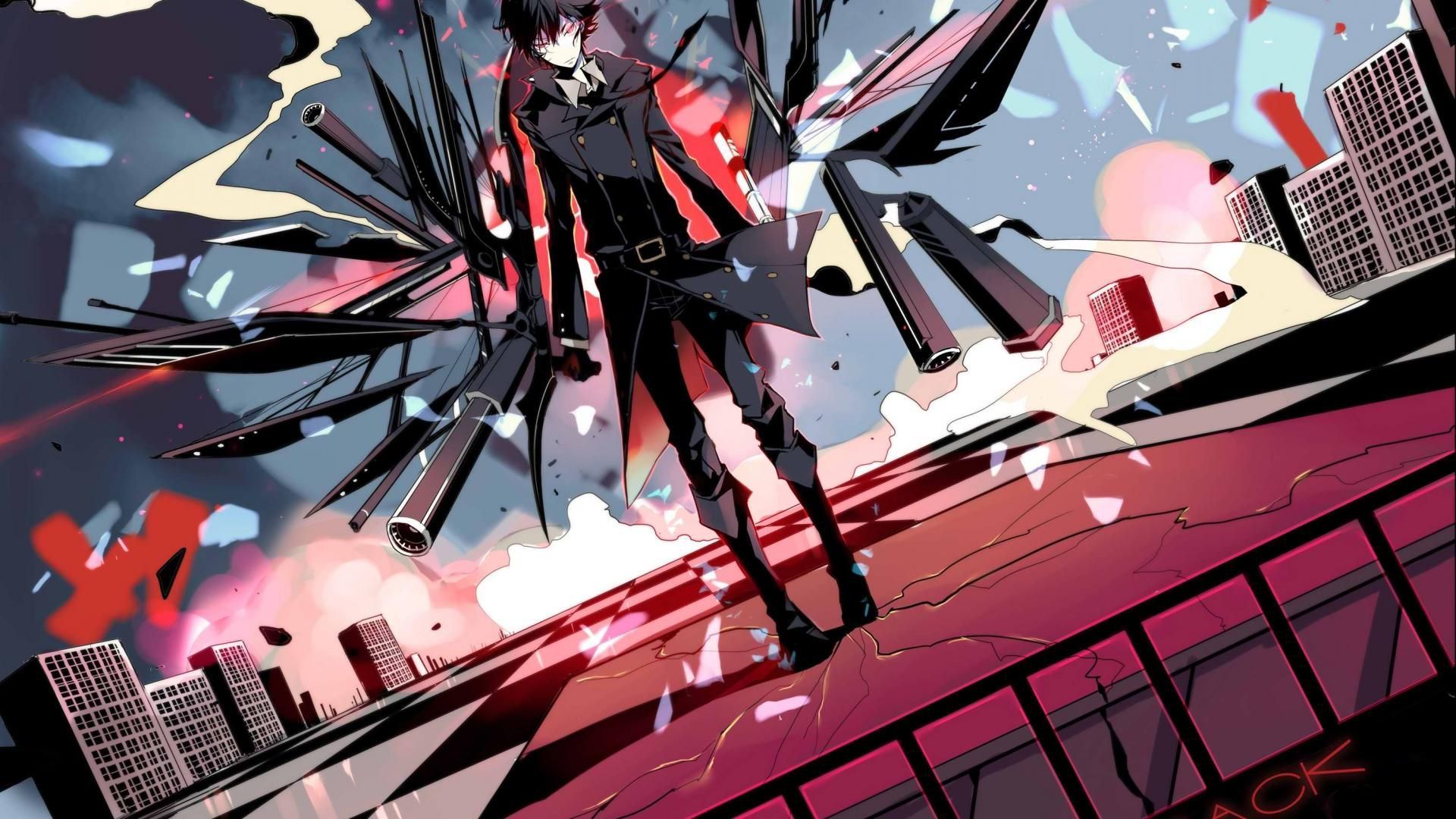 personaggio anime alato nero, 1920x1080 Full HD 1080p, PC Desktop