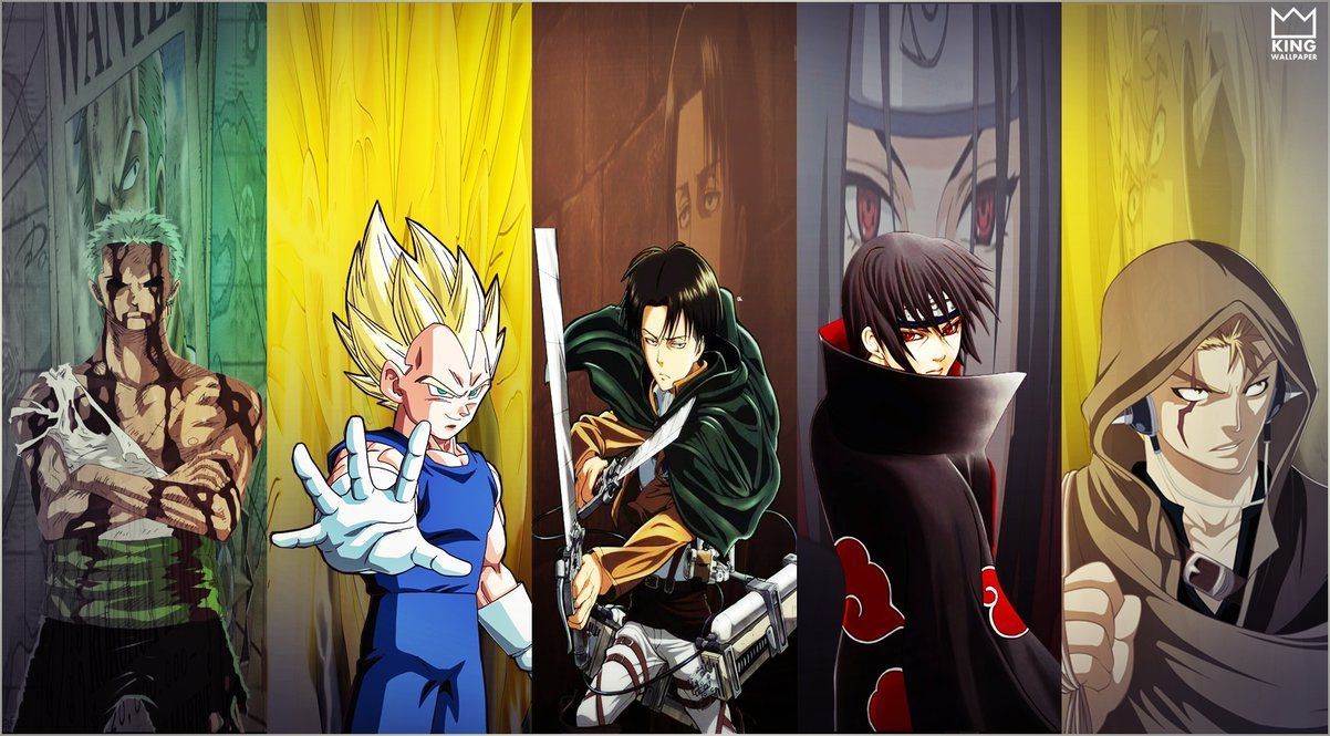 Personaggi anime badass collage, 1202x665 HD, Desktop
