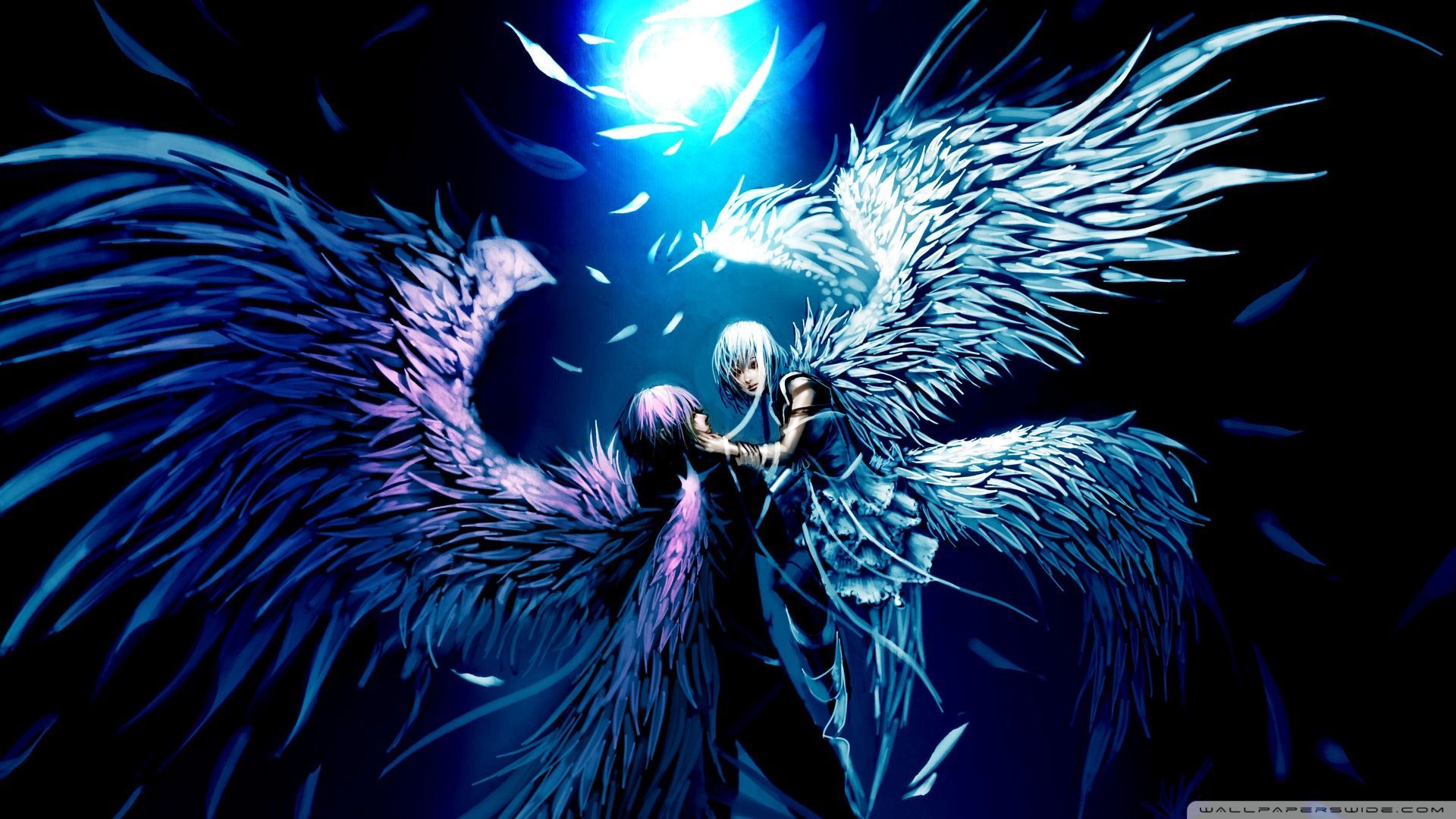 Angelo oscuro ali blu, 1920x1080 Full HD, Desktop