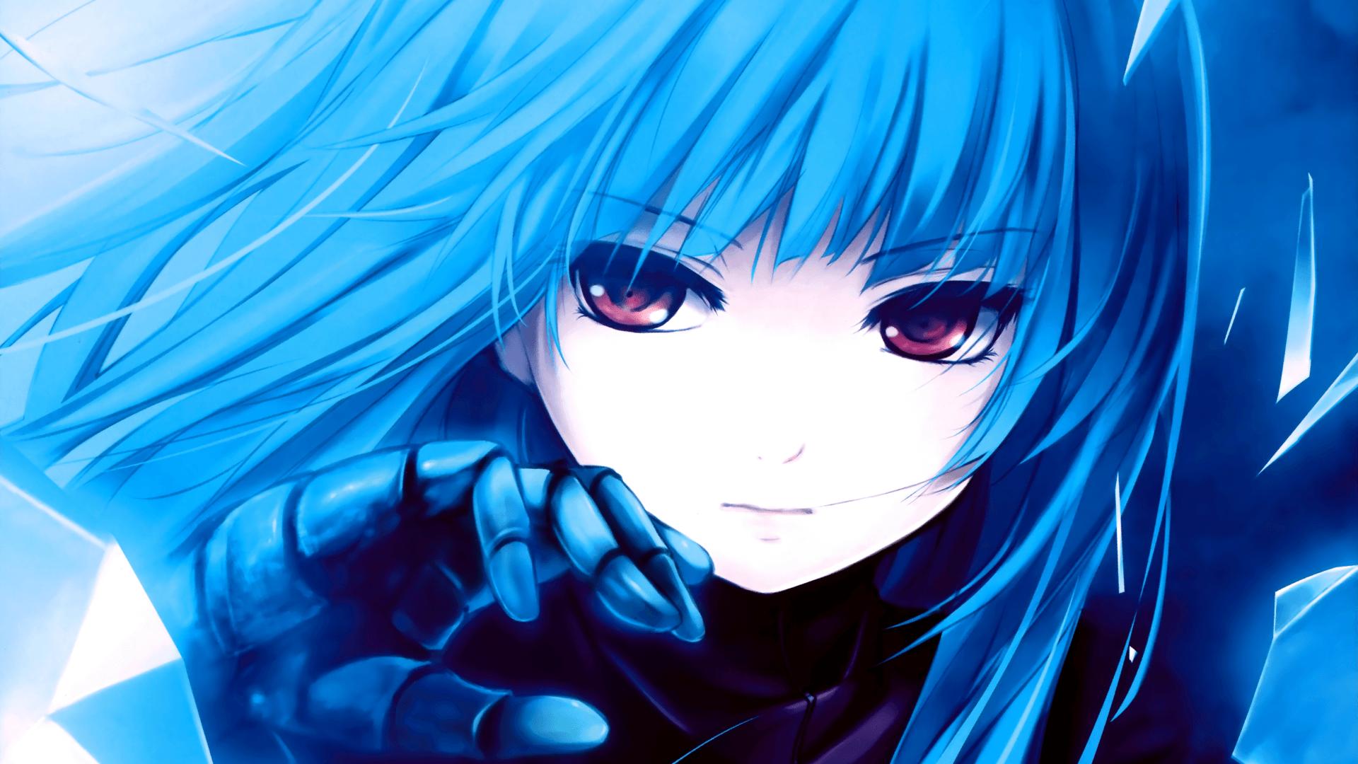 ragazza anime capelli blu, 1920x1080 Full HD 1080p, Desktop