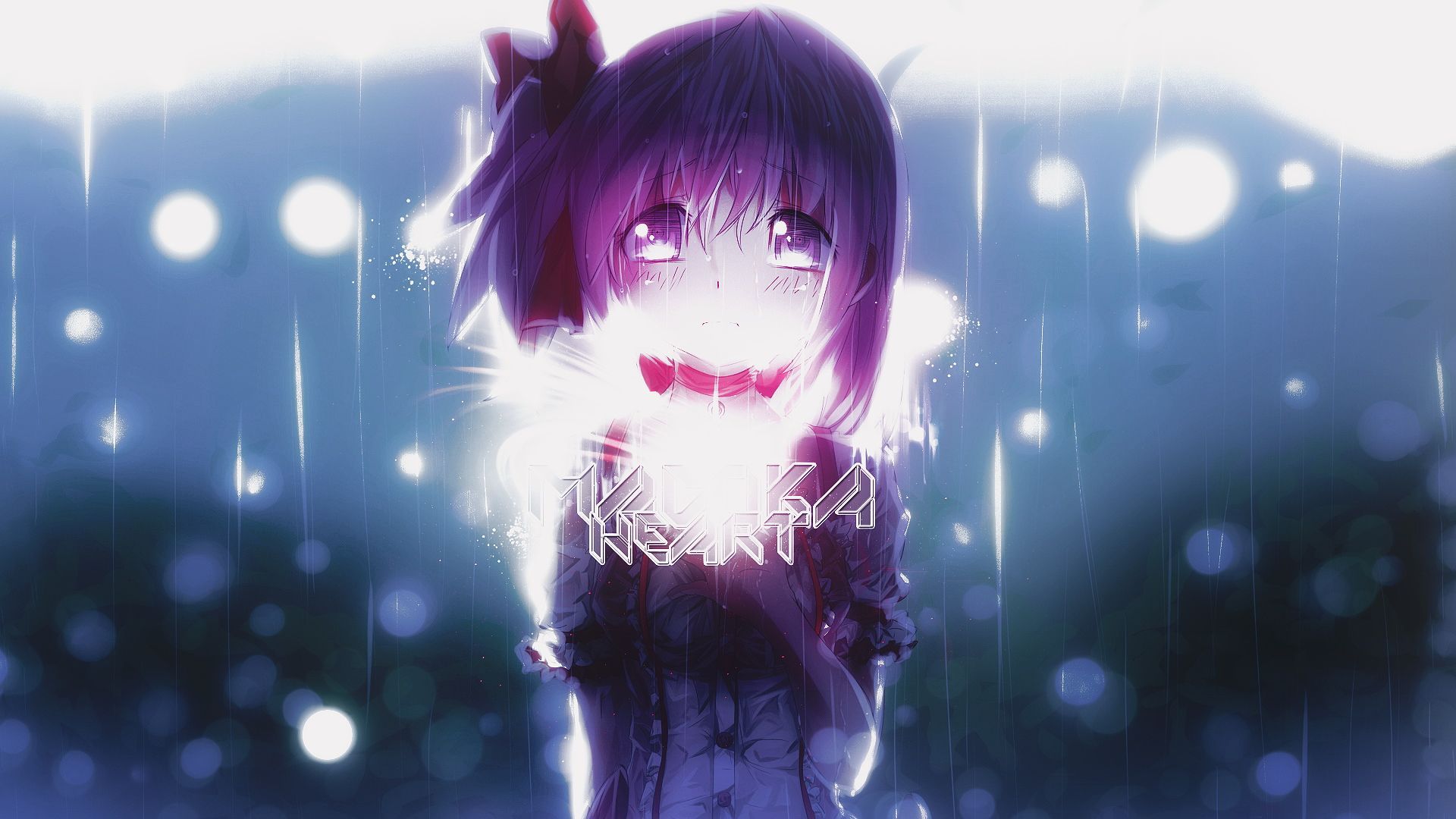 Ragazza anime piange sotto pioggia, 1920x1080 Full HD, PC Desktop