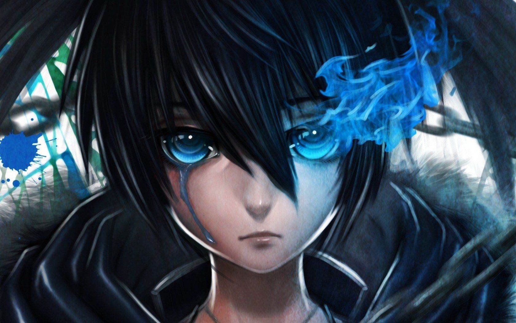 ragazzo anime occhi blu piange, 1680x1050 900p, Laptop