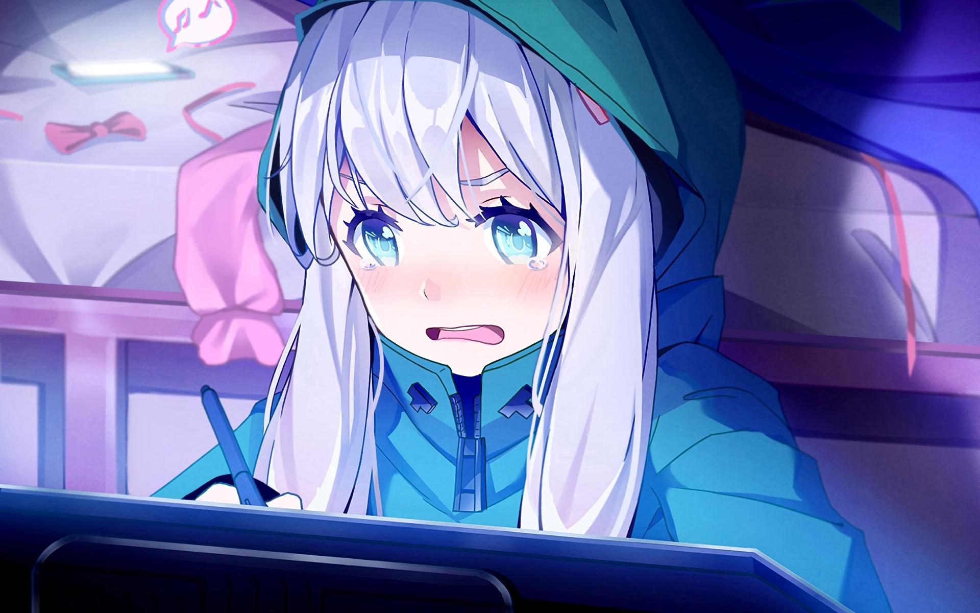 Izumi Eromanga Sensei piange, 1920x1200 Full HD+, Laptop