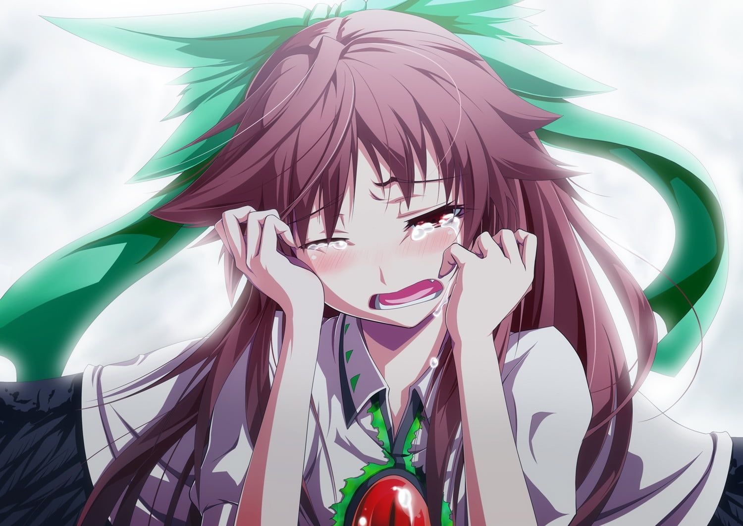 Ragazza anime che piange, 1500x1061 720p, PC