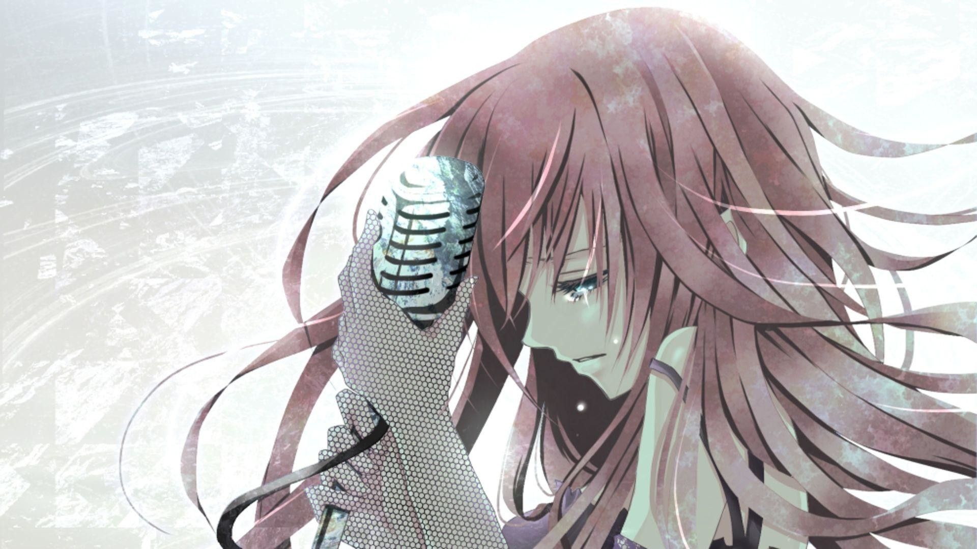 Ragazza anime capelli rosa piange, 1920x1080 1080p, PC