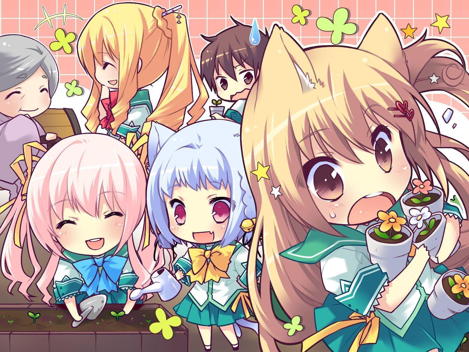 Coppia chibi vicino finestra notte, 700x1244 Verticale, Telefono