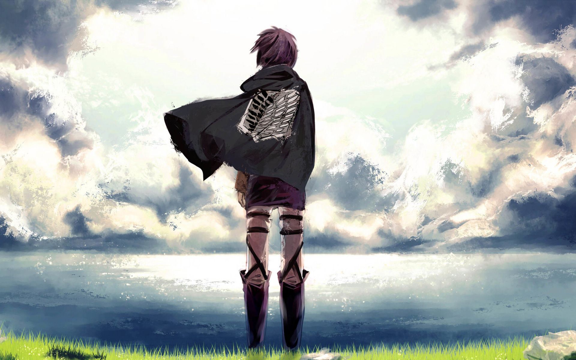 Personaggio Attack on Titan solitario, giganti, 1920x1200 WUXGA, Laptop