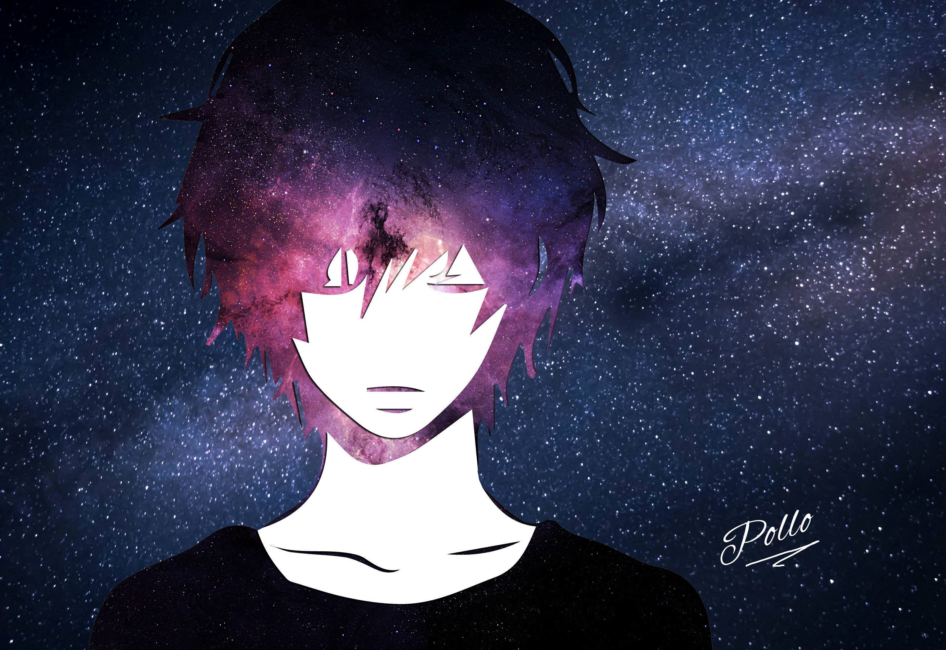Ragazzo anime con capelli galassia, 3145x2160 WQXGA, PC