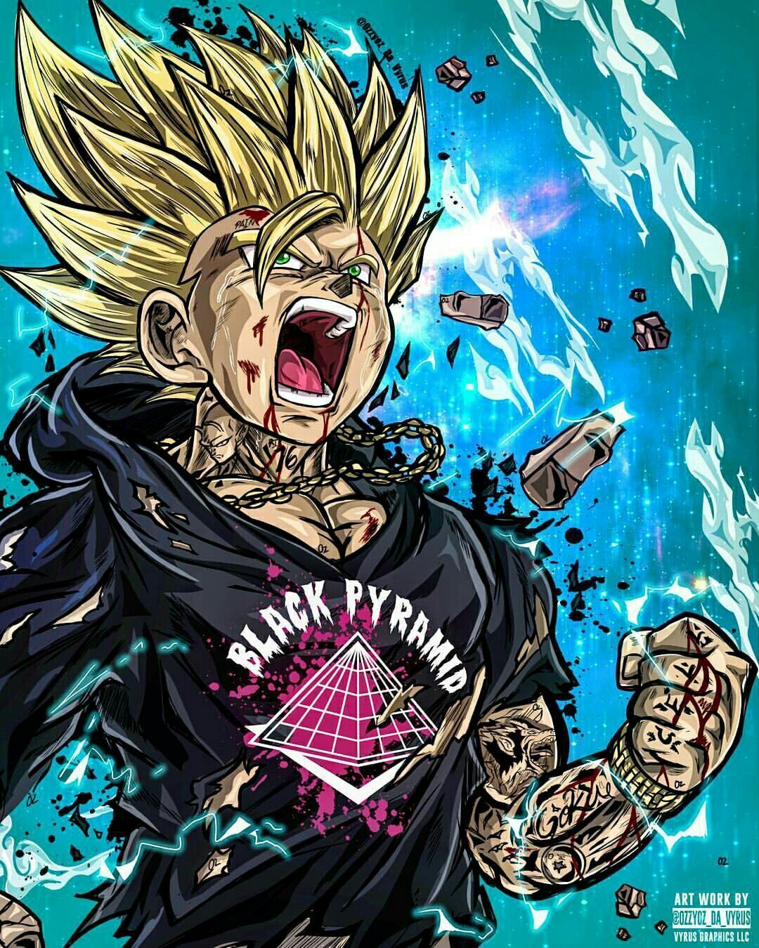 Gohan Super Saiyan Black Pyramid, 1080x1350 Full HD Verticale, Samsung Galaxy